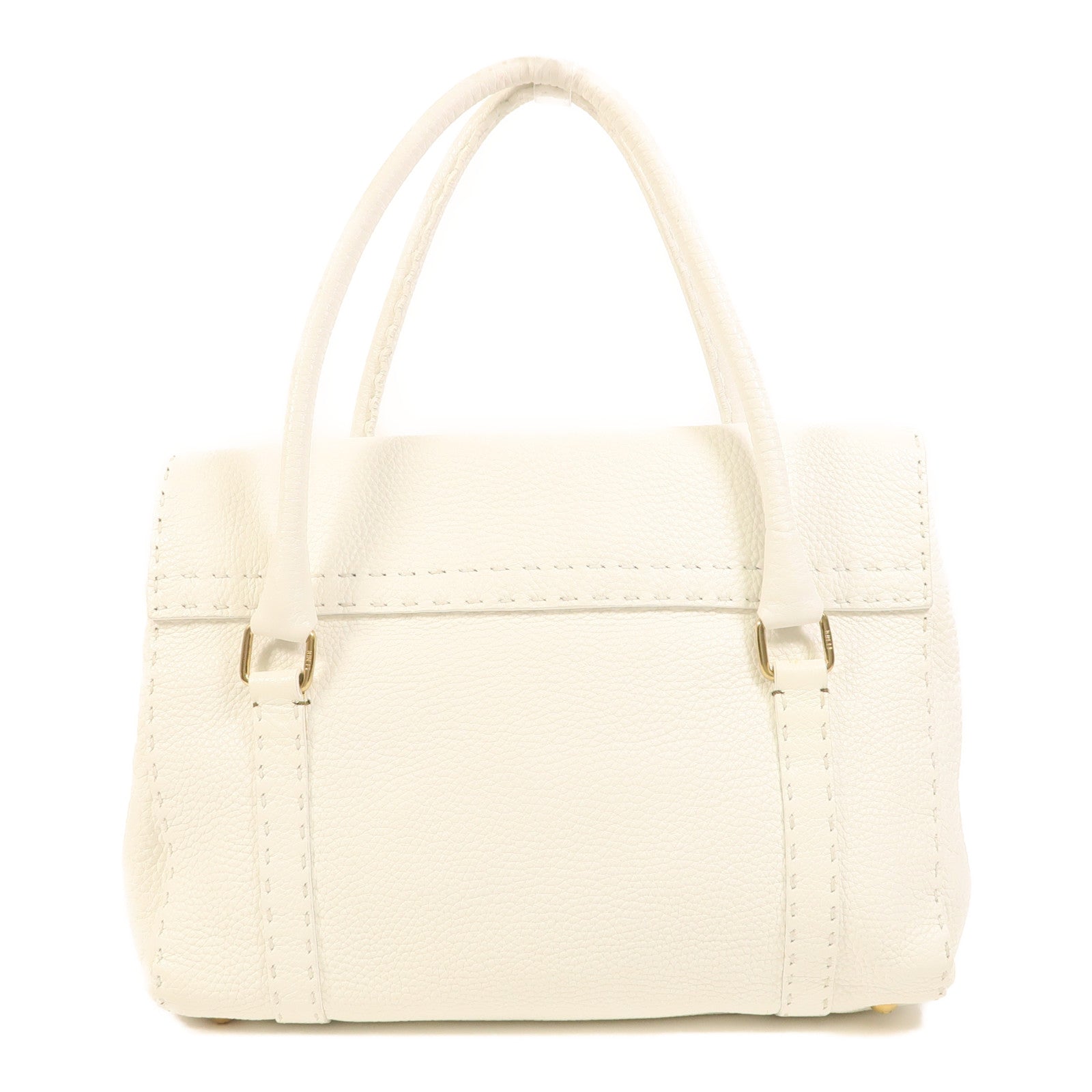 FENDI 牛皮皮革Selleria Linda Bag金扣手挽袋