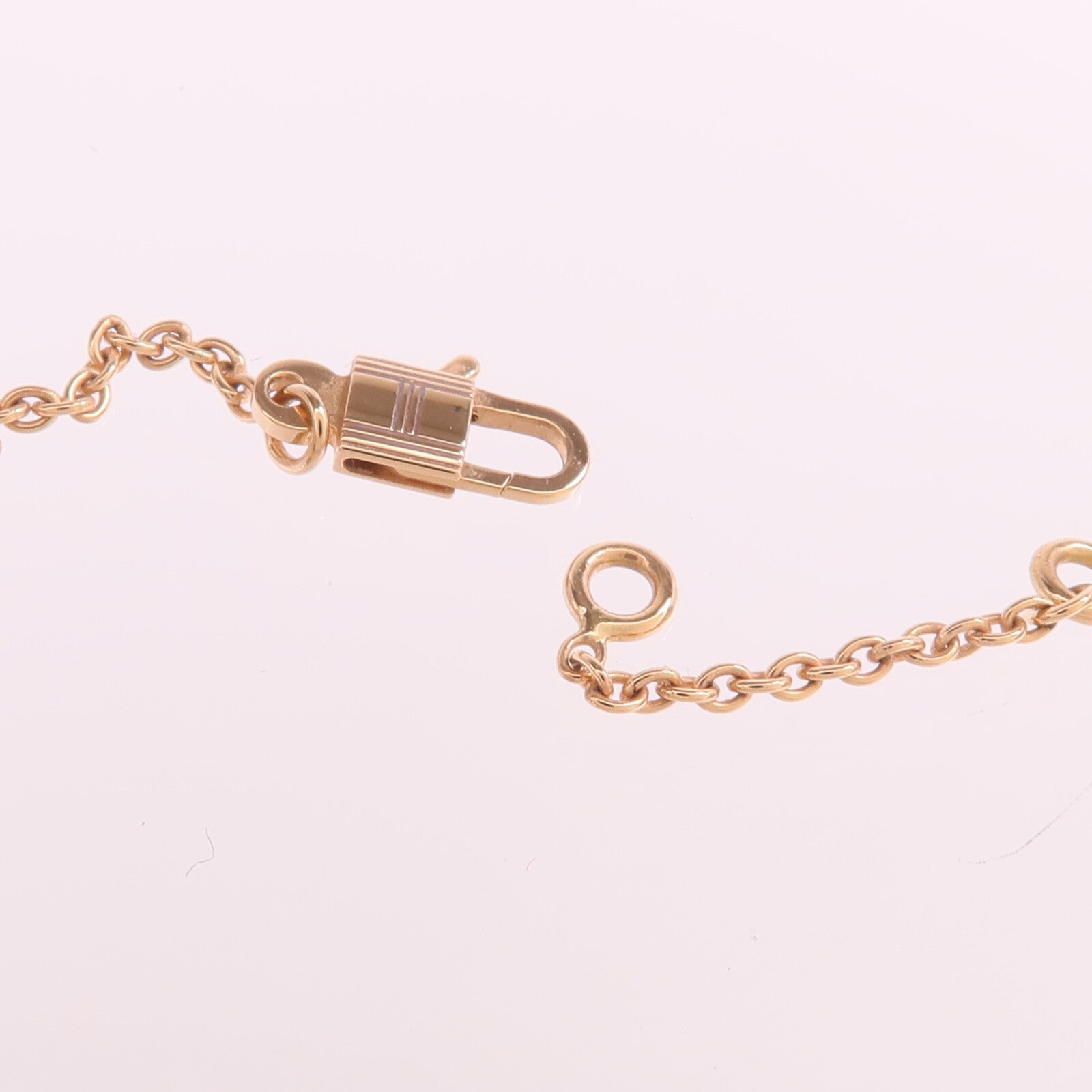 HERMES 18K玫瑰金Amulettes Constance Pendant鑽石項鍊