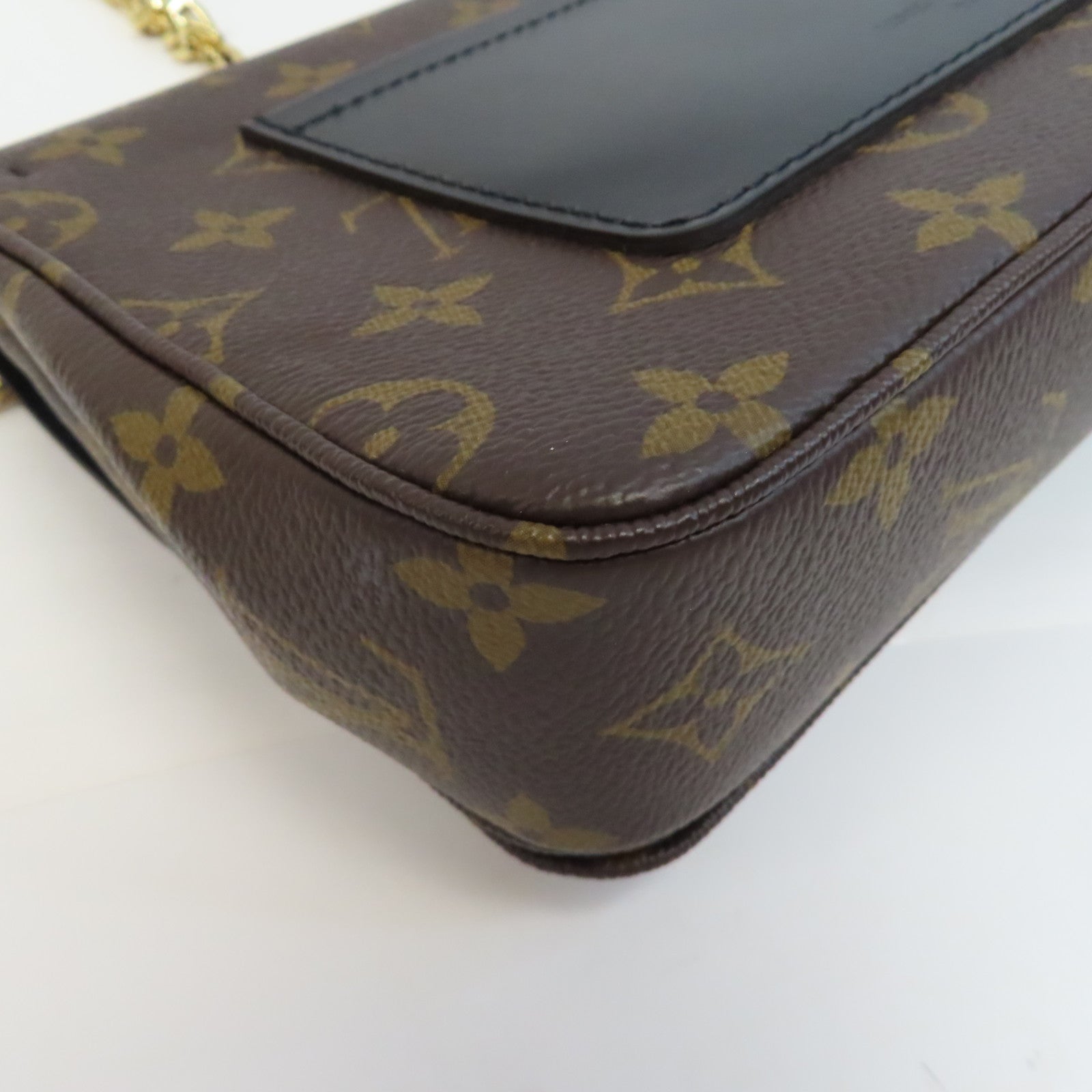 LOUIS VUITTON Monogram Marceau金扣鏈帶肩背袋啡色