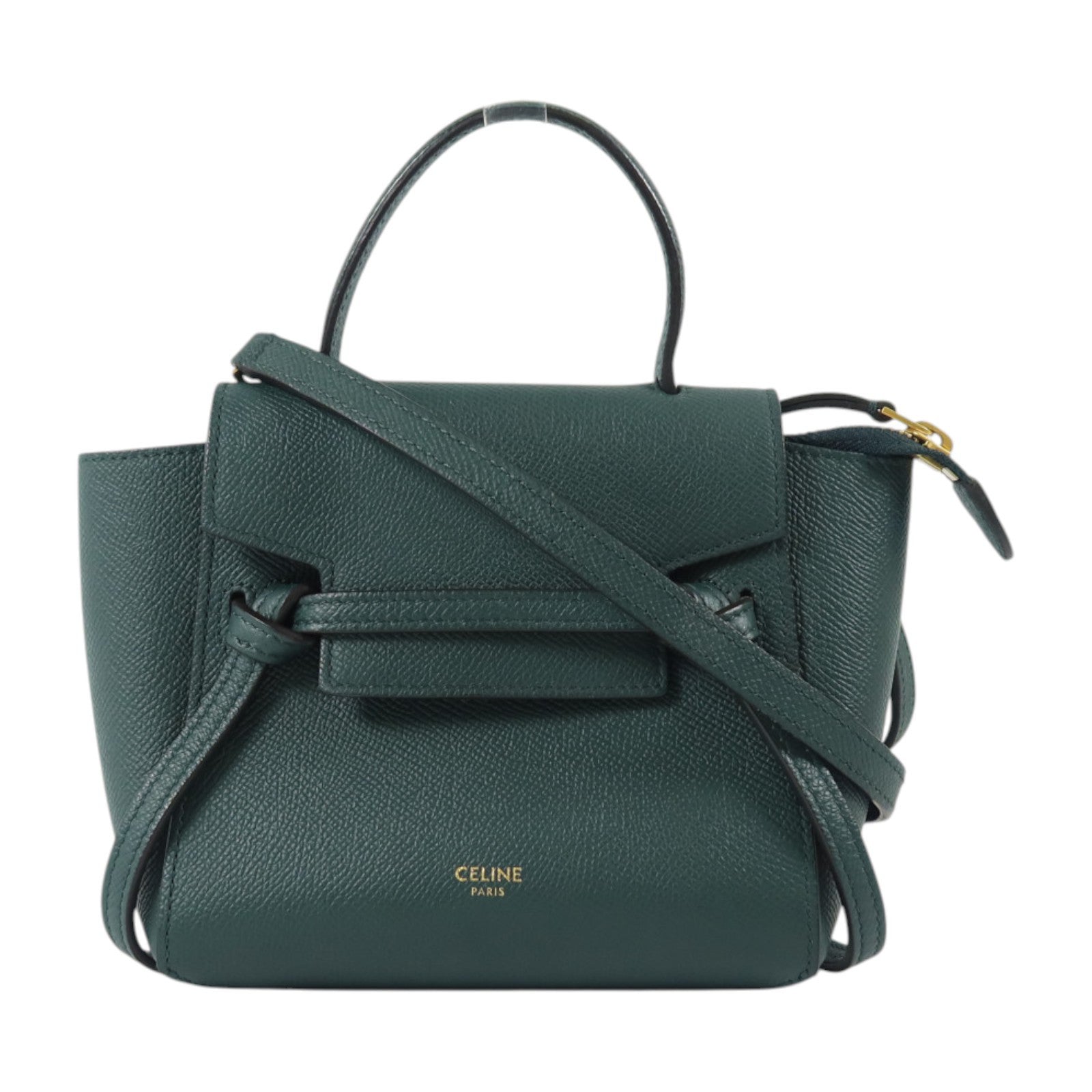 CELINE 牛皮皮革Pico Belt Bag金扣手挽肩背兩用袋