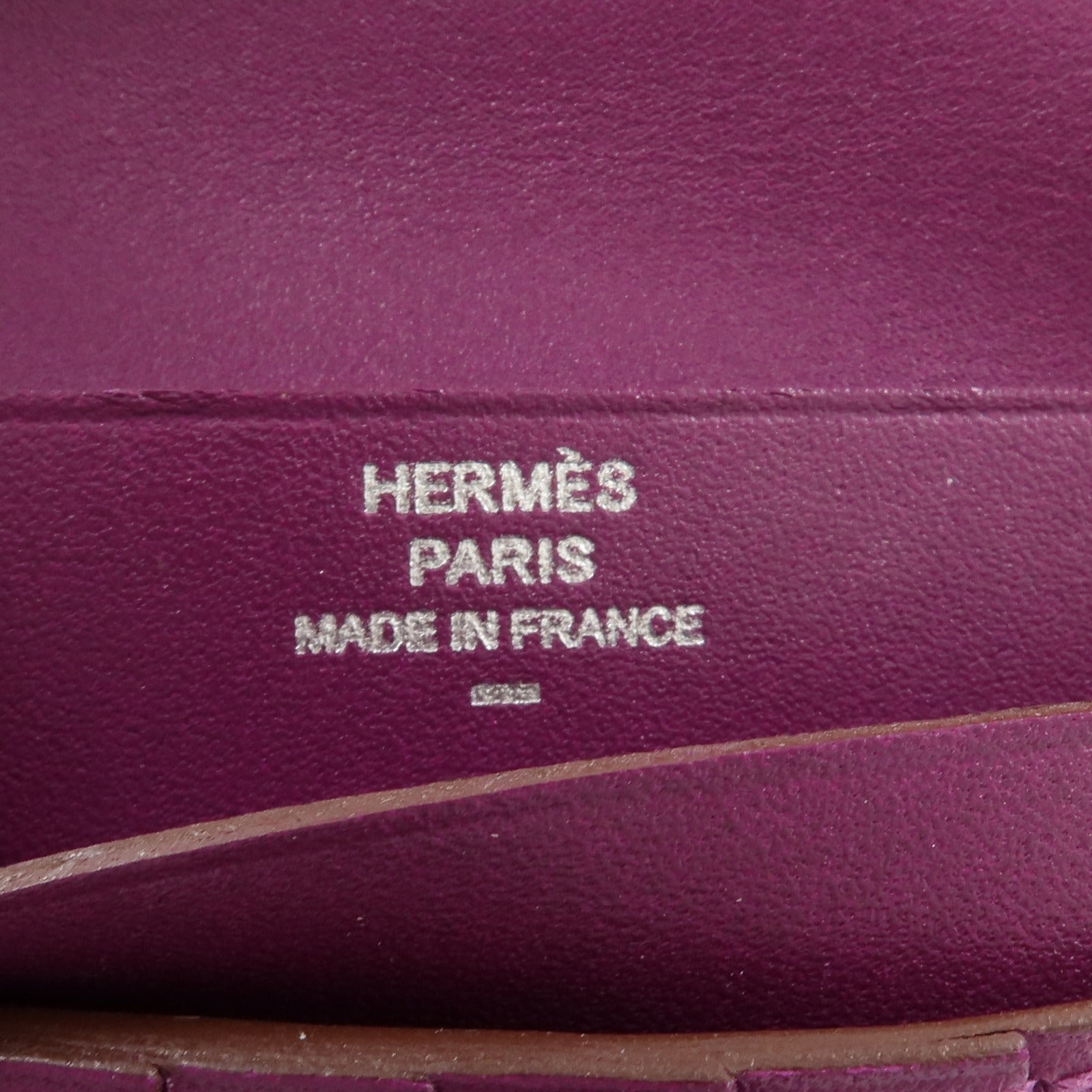 HERMES Tadelakt 皮革/蜥蝪皮革Bearn Compact Wallet錢包Anemone