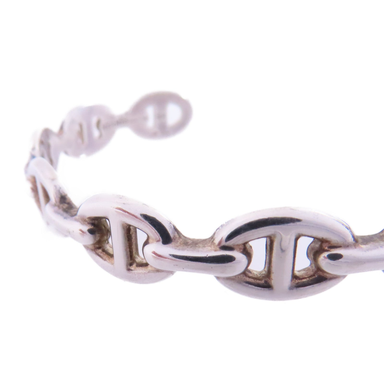 HERMES 925純銀Chaine D'Ancre Enchainee Bangle手鐲