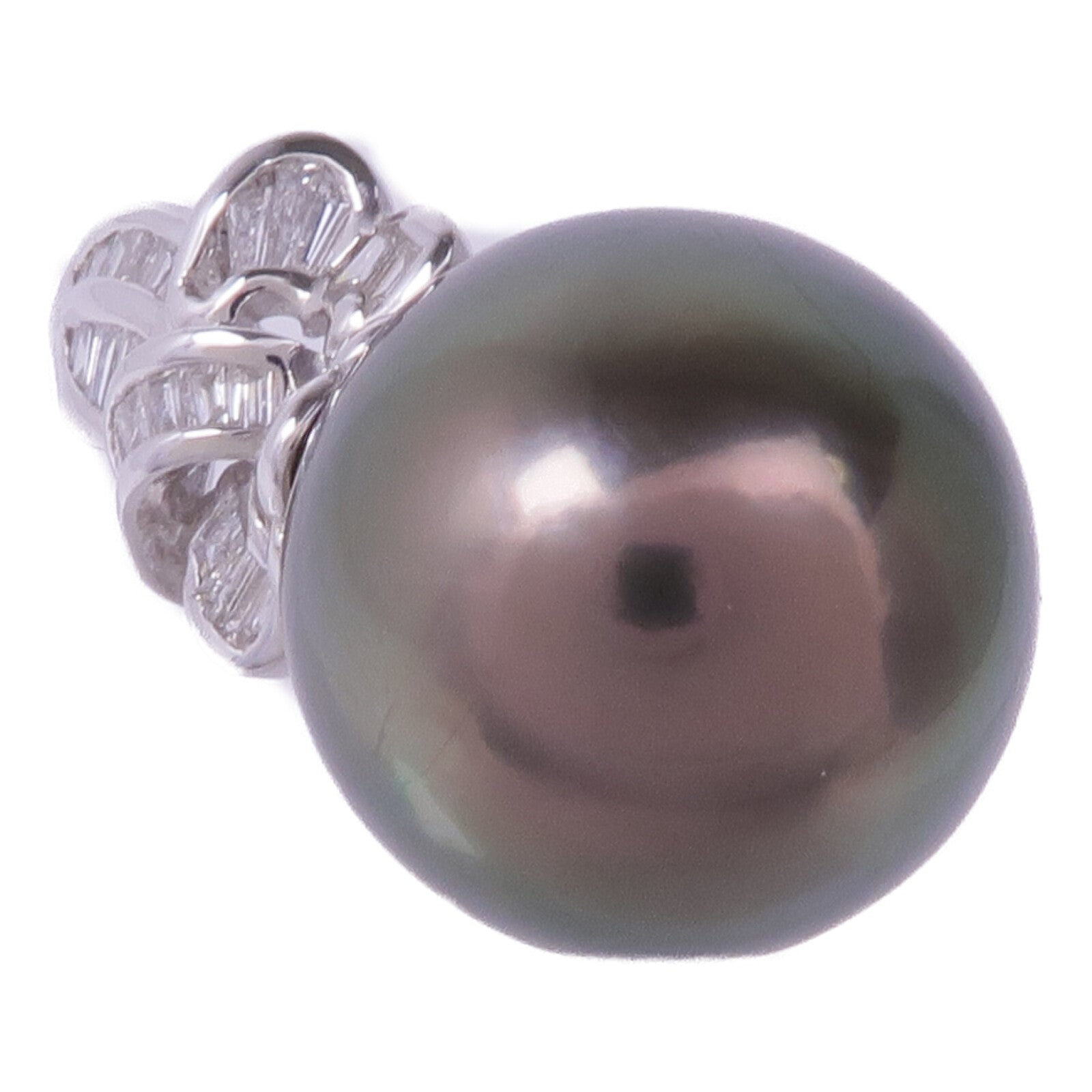 JEWELRY 18K白金Pearl Diamond Pendant珍珠/鑽石吊墜