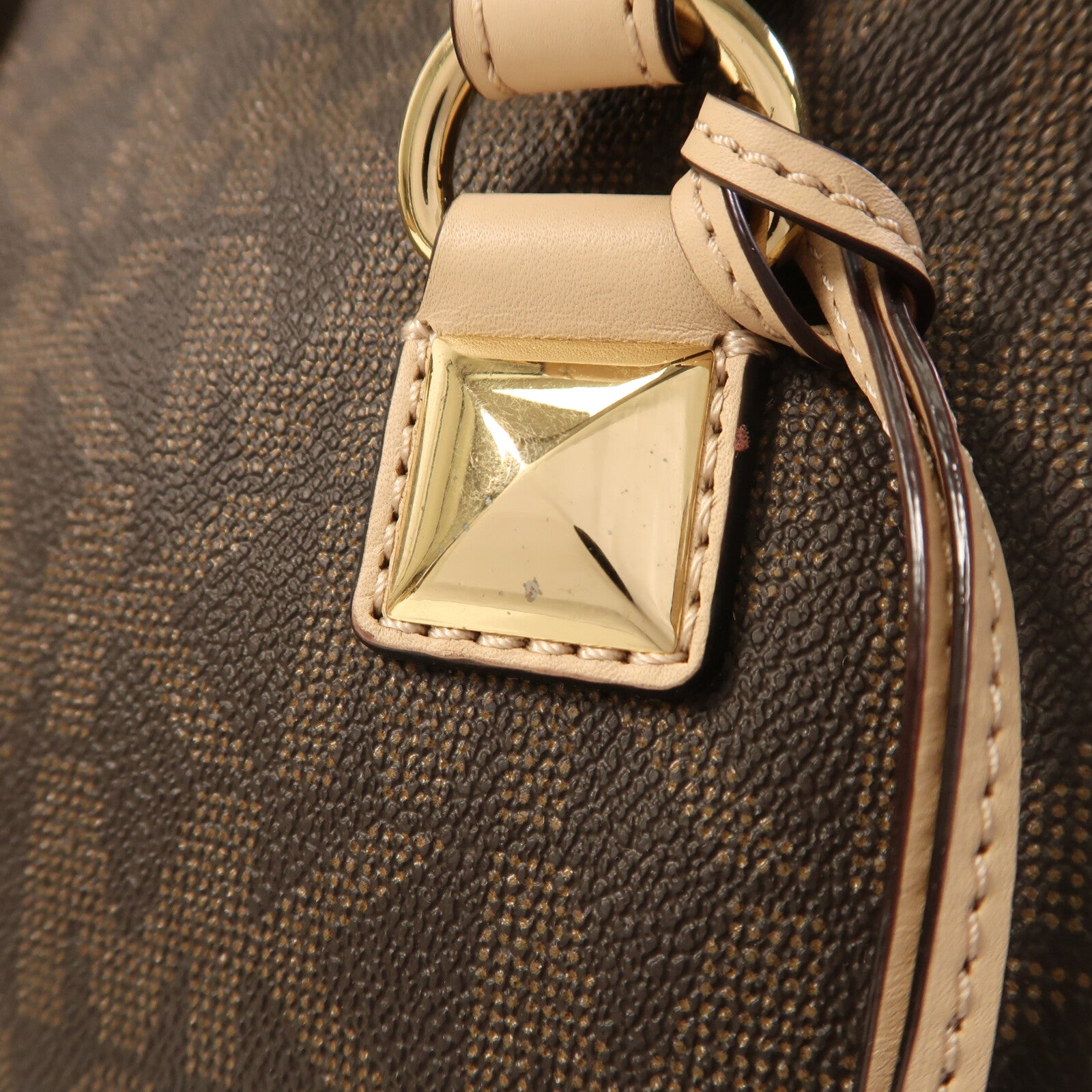 Michael Kors 塗層帆布Grayson金扣手挽袋