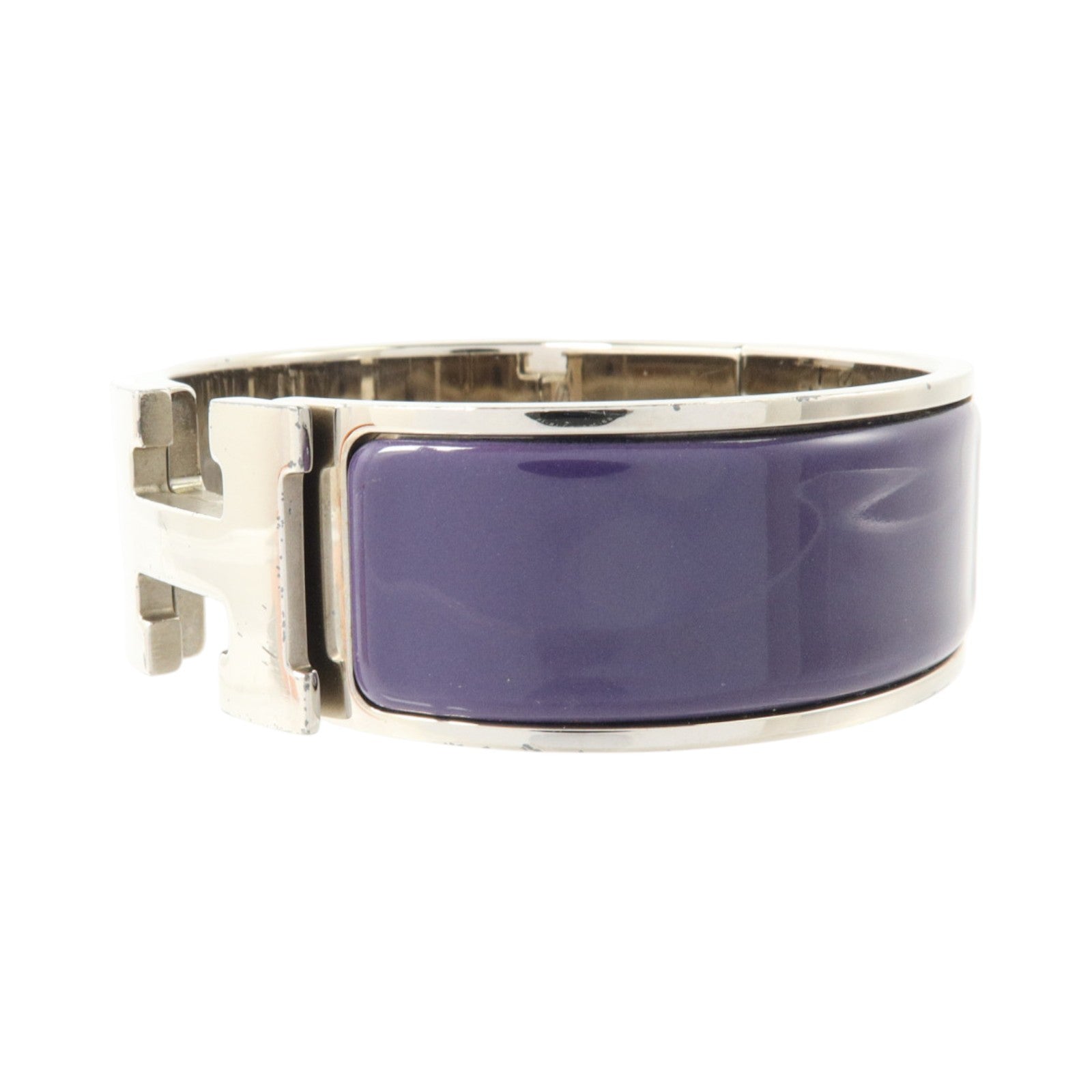 HERMES 金屬/琺瑯Clic-Clac H Bracelet銀扣手鏈