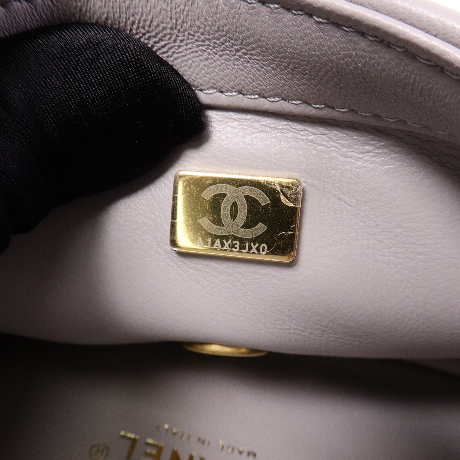 CHANEL 羊皮皮革Classic Flap 20 Golden Ball鏈帶手挽肩背兩用袋