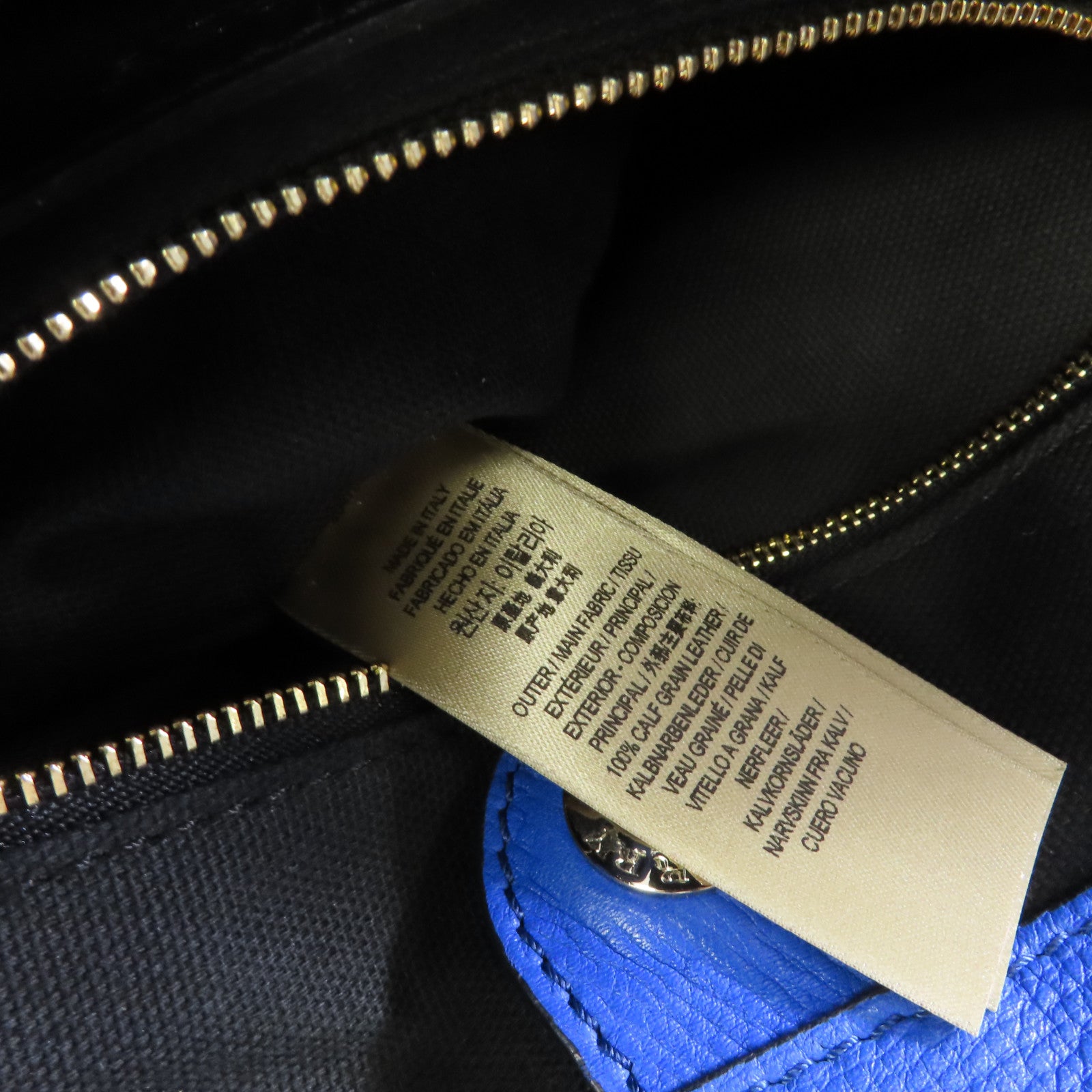 BURBERRY 牛皮皮革2way Shoulder Bag金扣手挽肩背兩用袋藍色