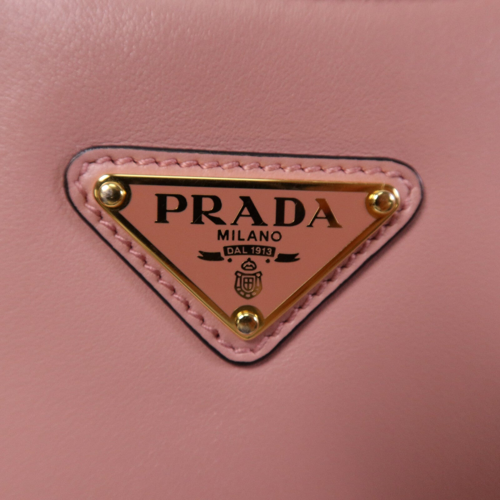 PRADA 牛皮皮革Arque金扣手挽肩背兩用袋