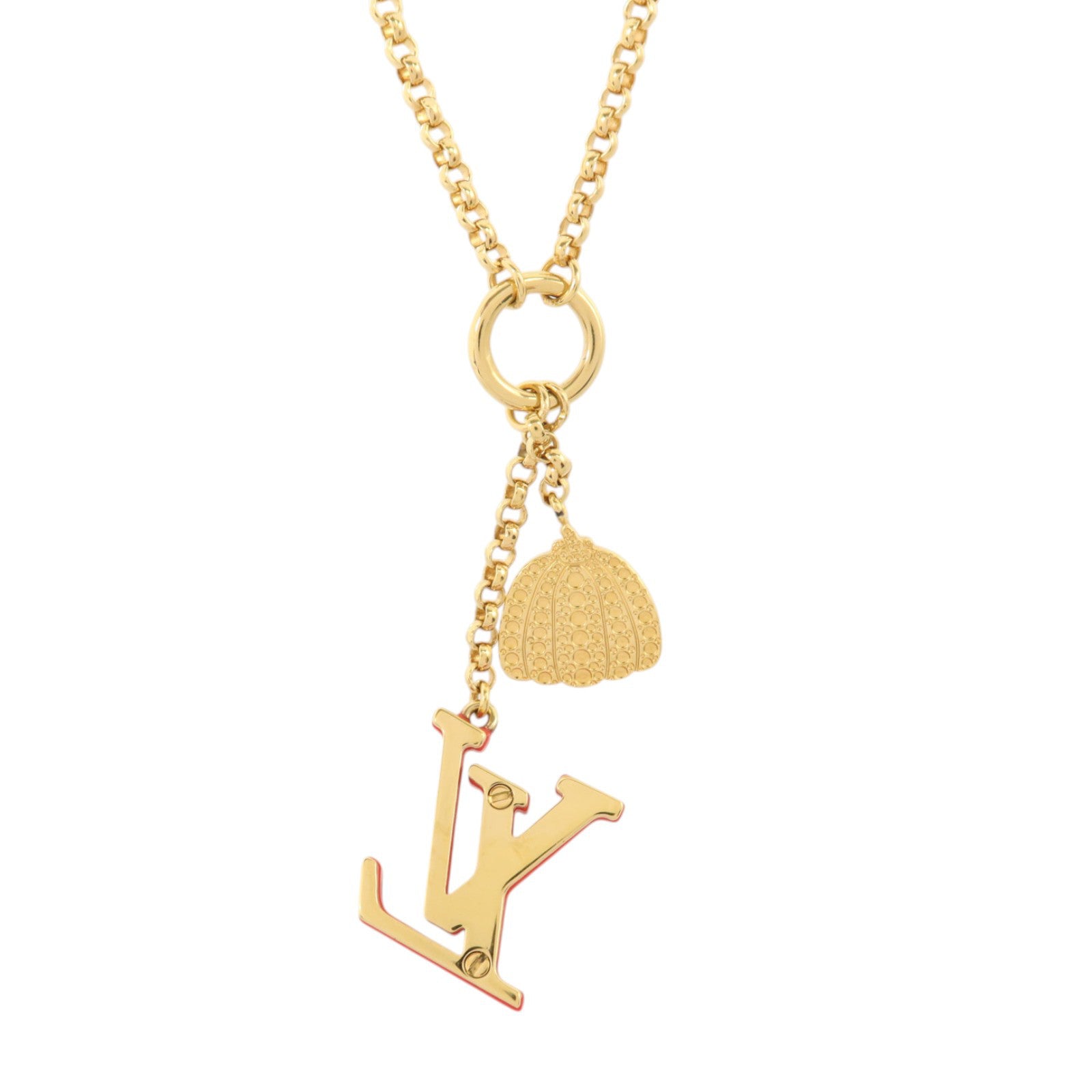LOUIS VUITTON PVC/金屬LV x YK Infinity Dots Necklace項鏈