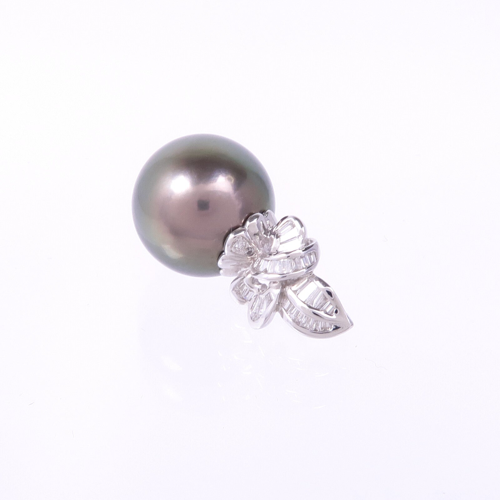 JEWELRY 18K白金Pearl Diamond Pendant珍珠/鑽石吊墜