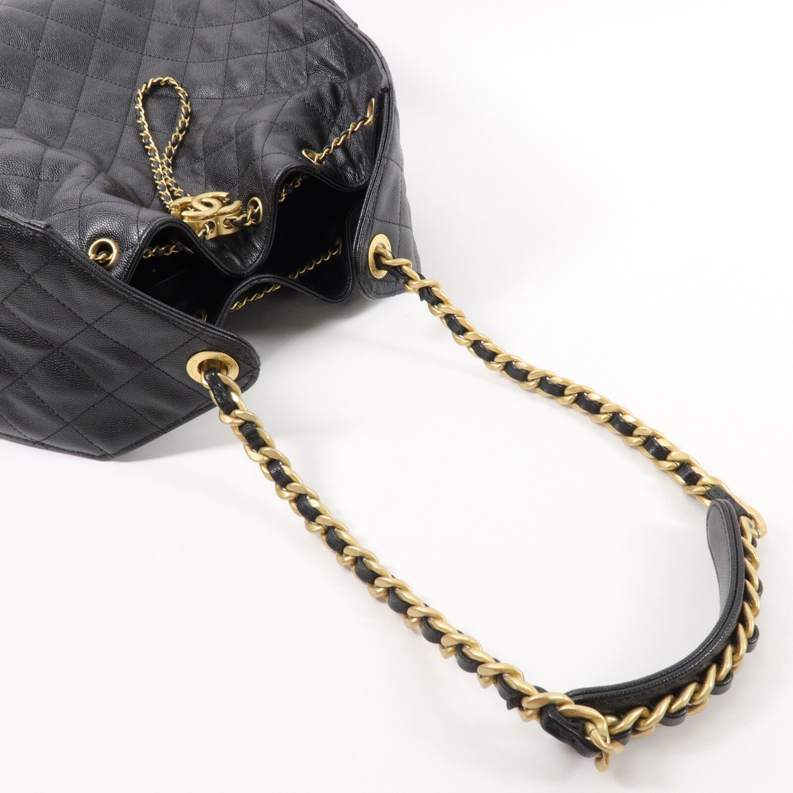 CHANEL 牛皮皮革Chanel 25 Medium鏈帶肩背袋