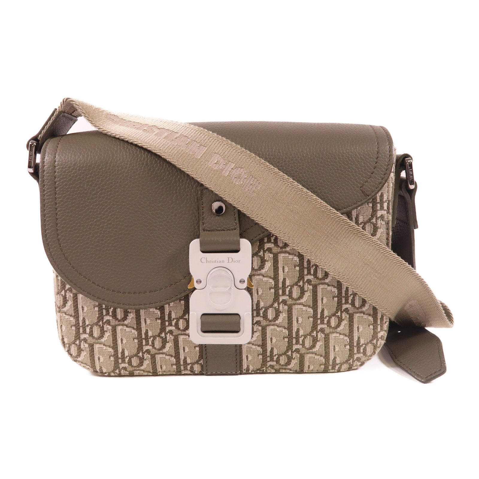Dior 帆布Dior Oblique Shoulder Bag銀扣肩背袋