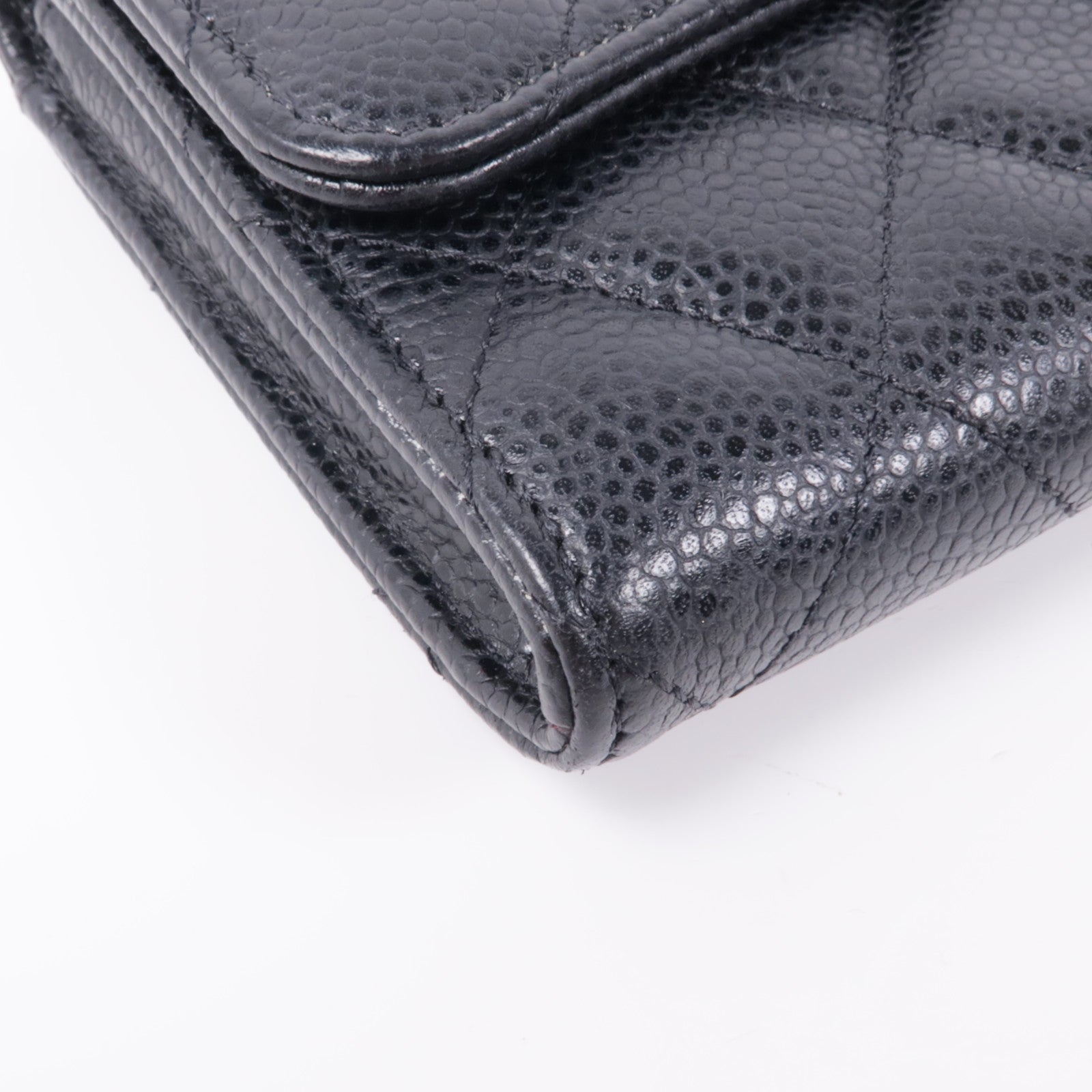 CHANEL 牛皮皮革Long Wallet金扣長錢包