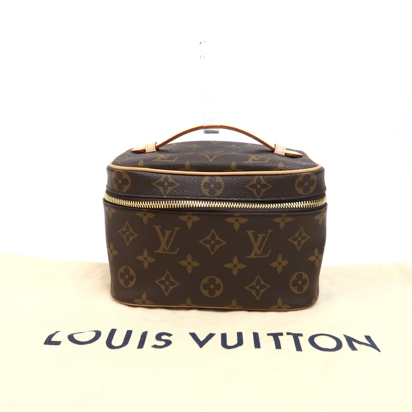 LOUIS VUITTON Monogram Nice Mini金扣手挽袋啡色