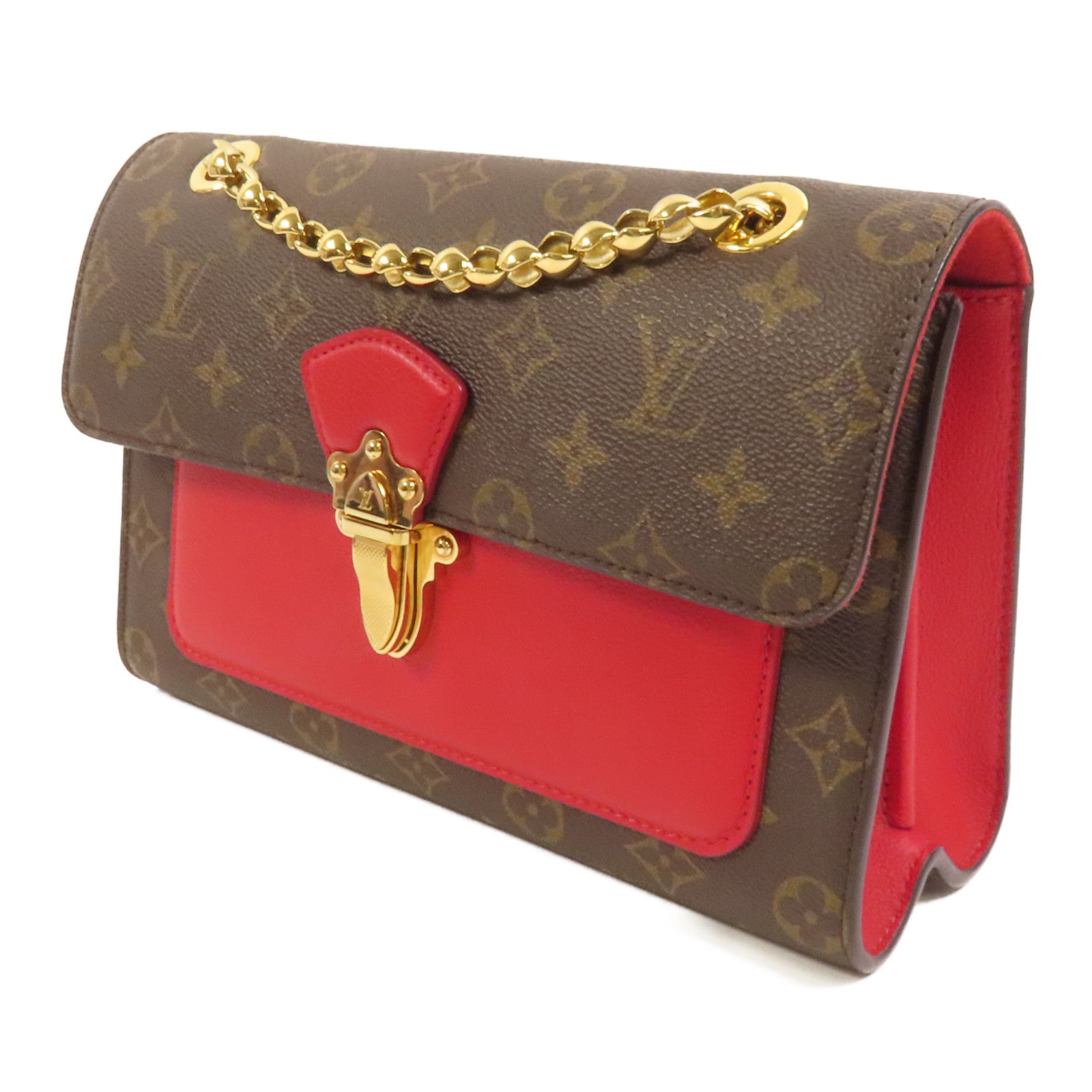 LOUIS VUITTON Monogram Victoire金扣鏈帶肩背袋