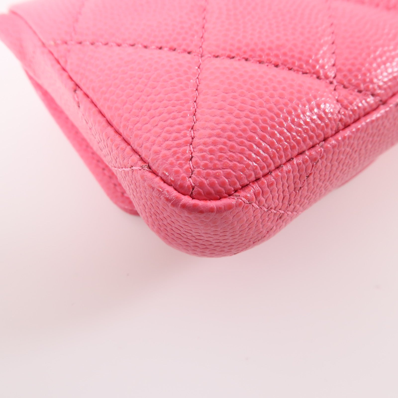CHANEL 牛皮皮革Chain Waist Bag金扣腰包粉紅色