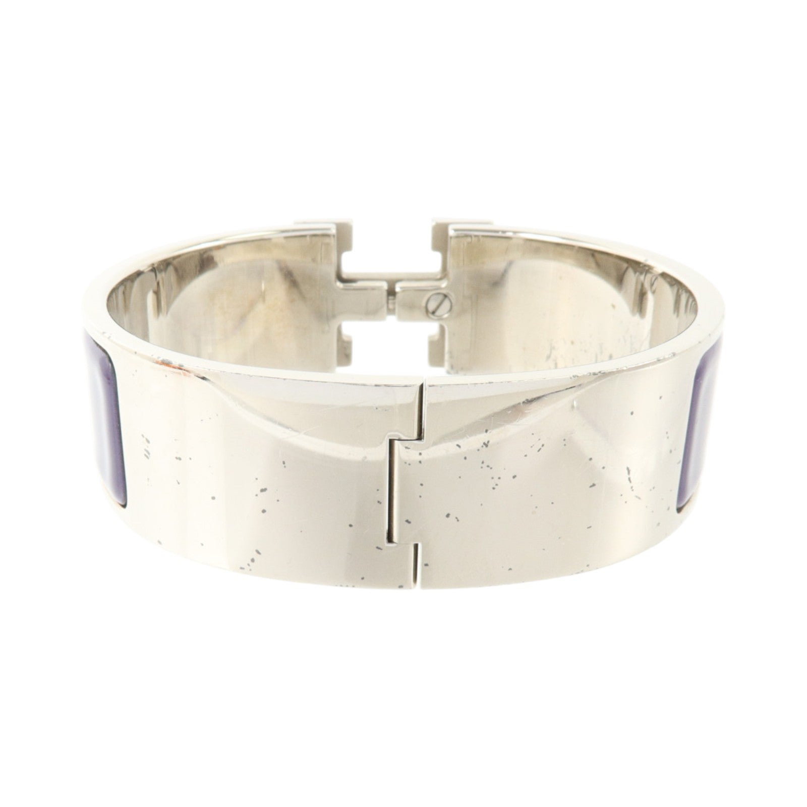 HERMES 金屬/琺瑯Clic-Clac H Bracelet銀扣手鏈