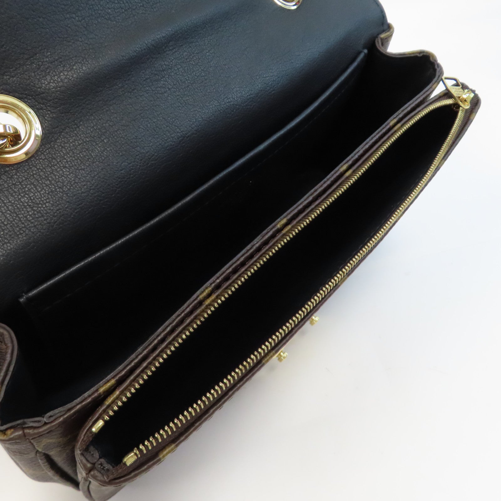 LOUIS VUITTON Monogram Marceau金扣鏈帶肩背袋啡色