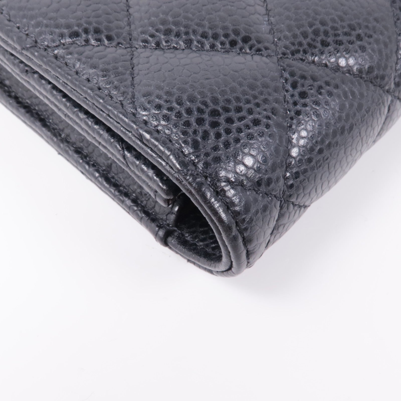 CHANEL 牛皮皮革Long Wallet金扣長錢包