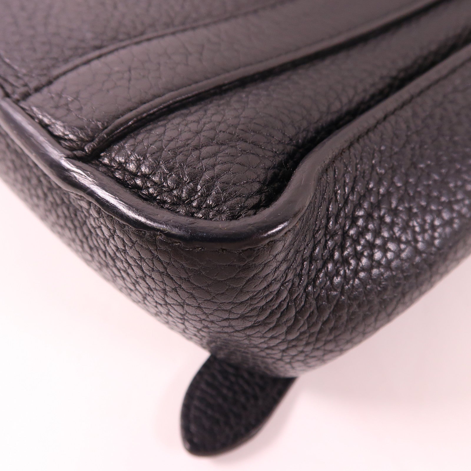 HERMES 【激減優惠】Clemence皮革Steve 27肩背袋89 Noir