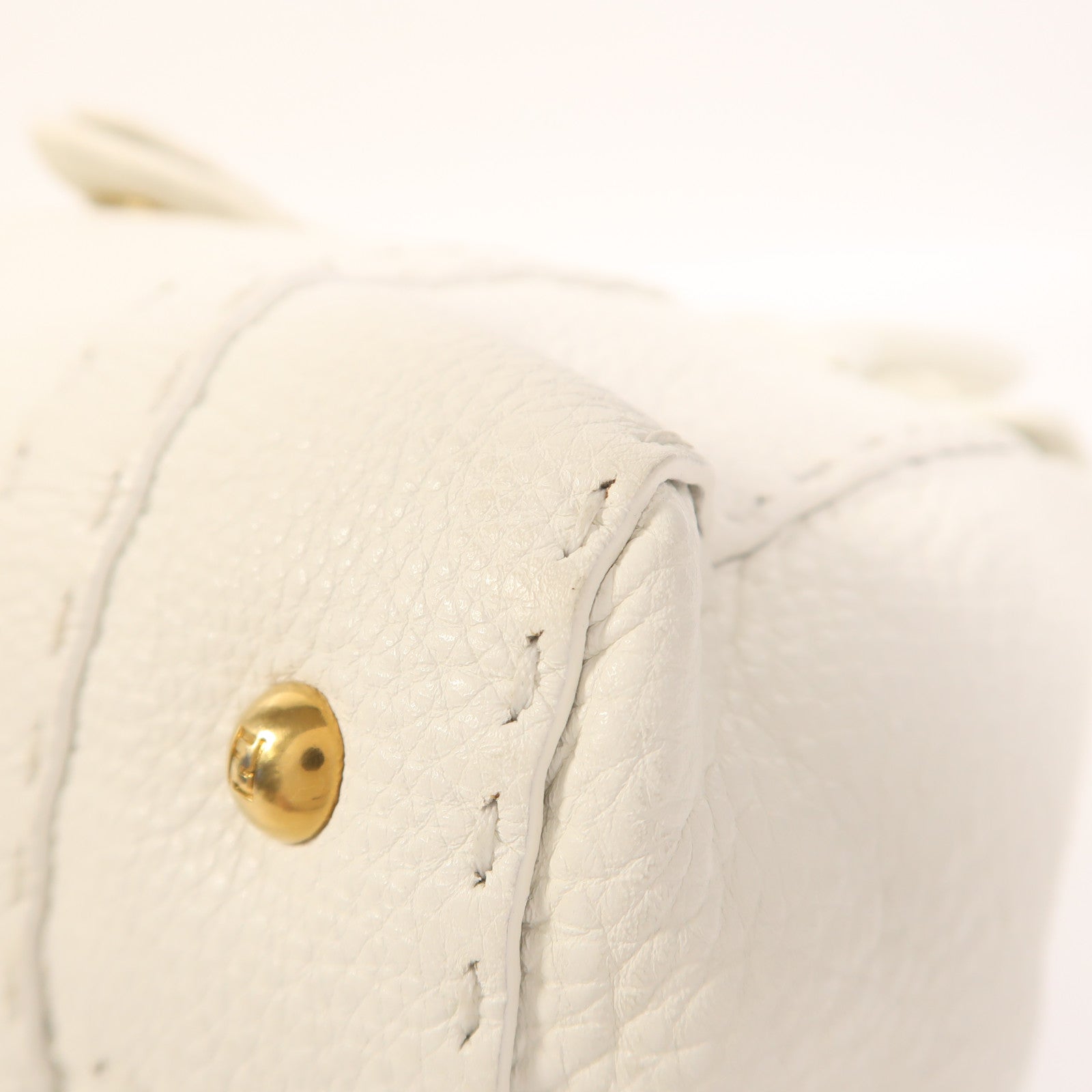 FENDI 牛皮皮革Selleria Linda Bag金扣手挽袋