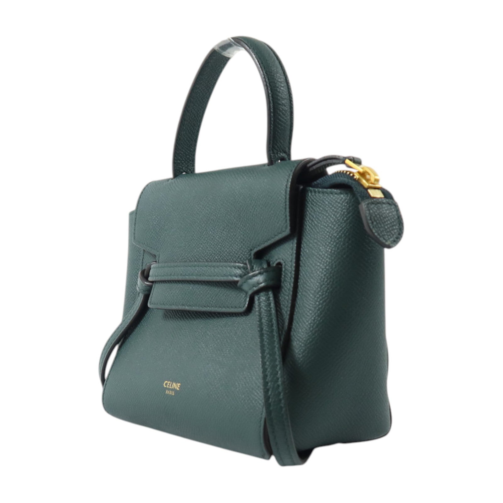 CELINE 牛皮皮革Pico Belt Bag金扣手挽肩背兩用袋
