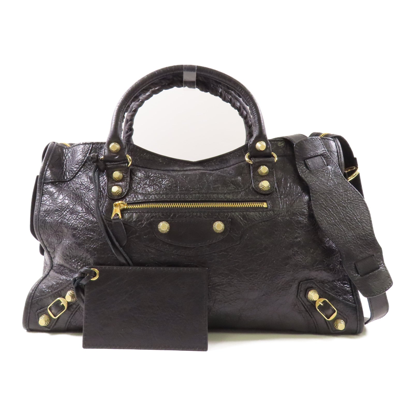 BALENCIAGA 牛皮皮革Giant City金扣手挽肩背兩用袋