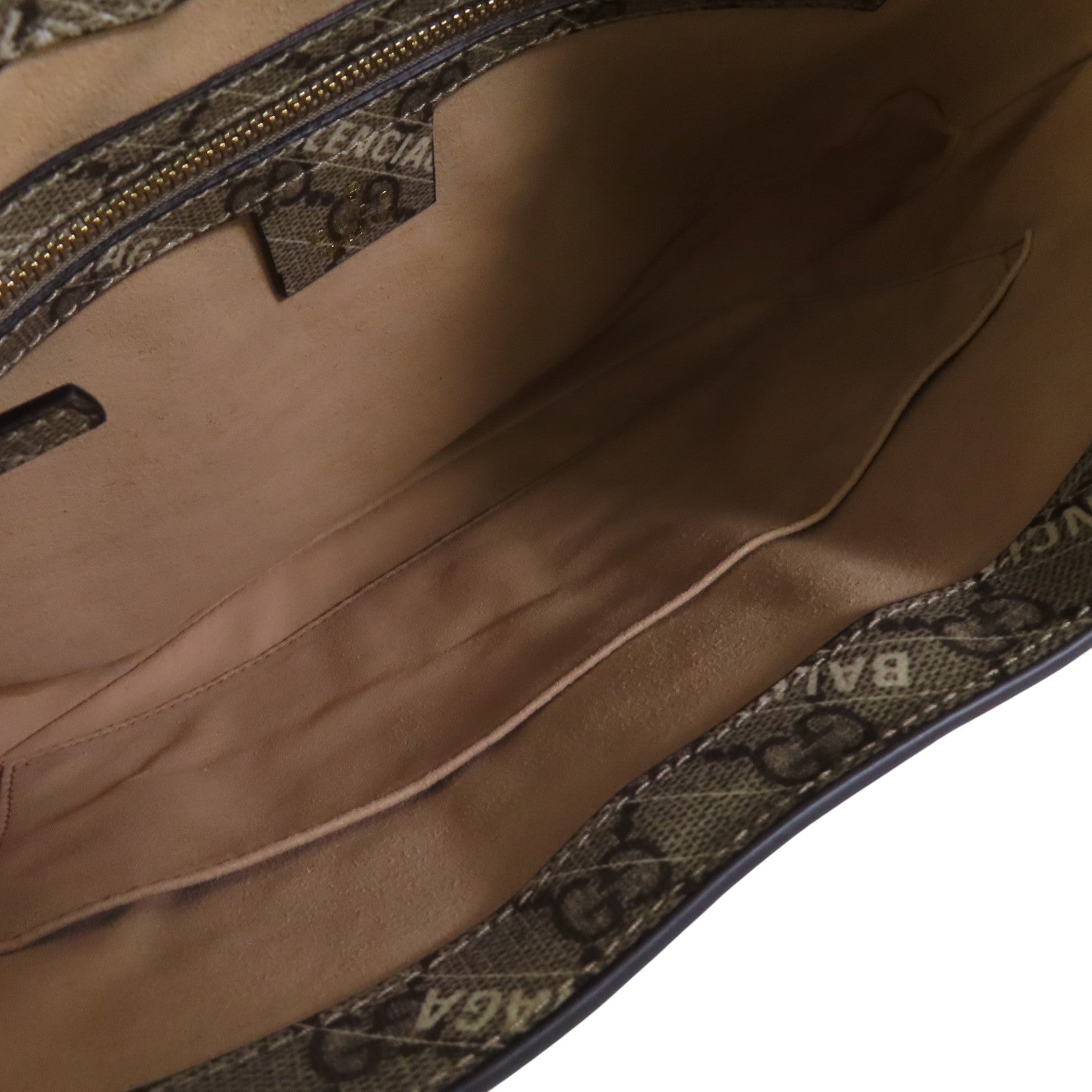 GUCCI 塗層帆布GuccixBaleniaga Jackie1961金扣手挽肩背兩用袋