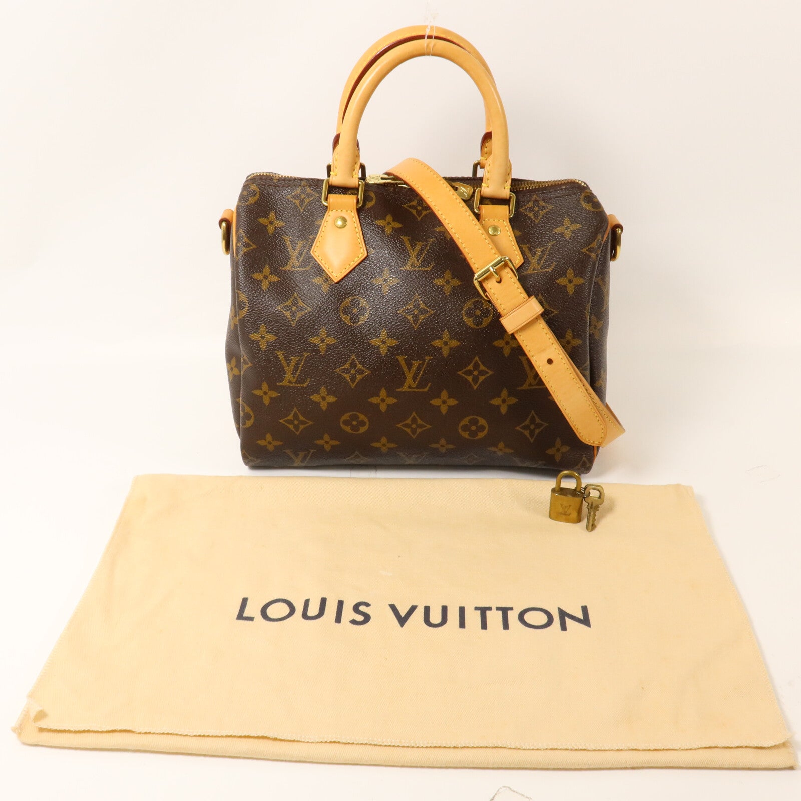 LOUIS VUITTON Monogram Speedy Bandouliere 25手挽肩背兩用袋