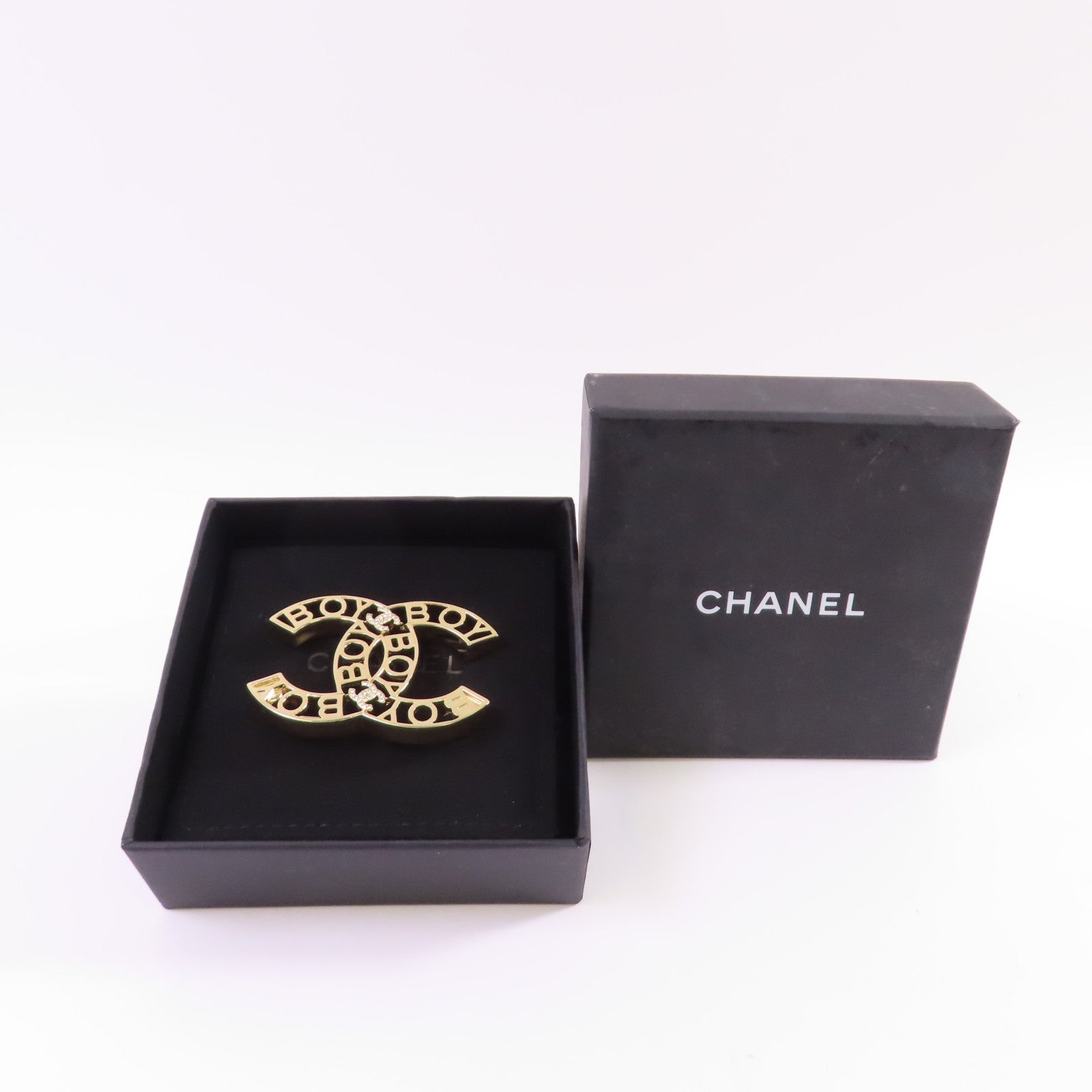 CHANEL 金屬/水鑽CC Brooch胸針