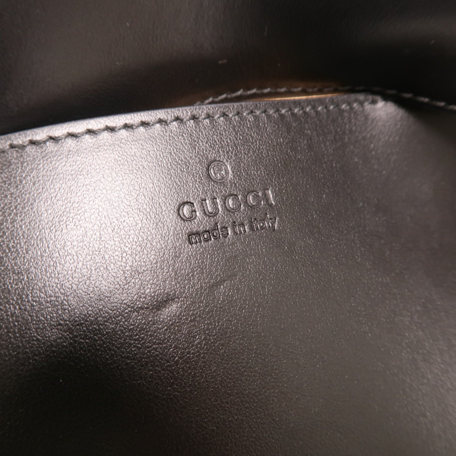 GUCCI 牛皮皮革GG Marmont金扣鏈帶肩背袋