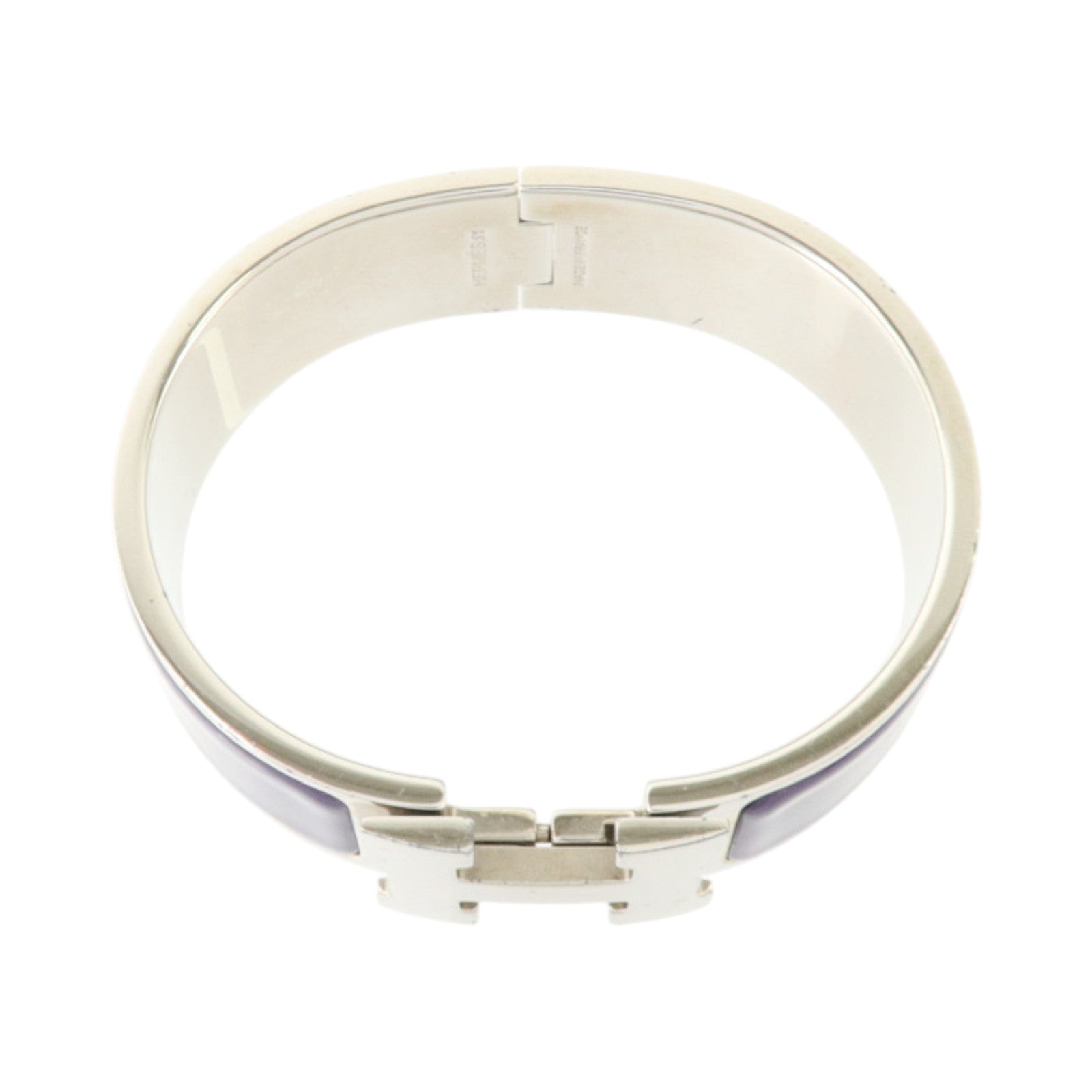 HERMES 金屬/琺瑯Clic-Clac H Bracelet銀扣手鏈