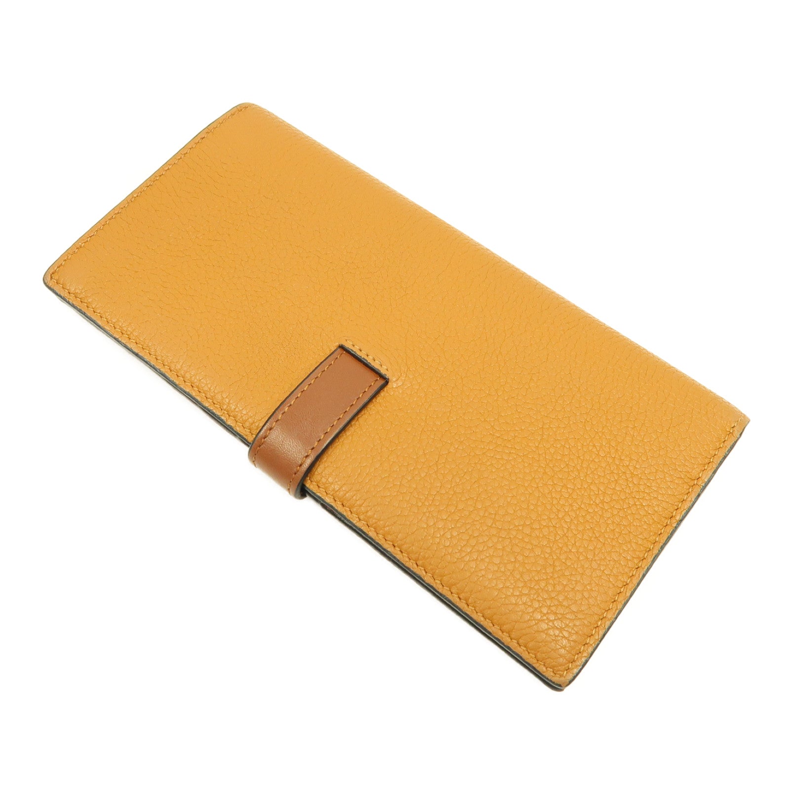 LOEWE 【激減優惠】牛皮皮革Long Wallet銀扣長錢包啡色