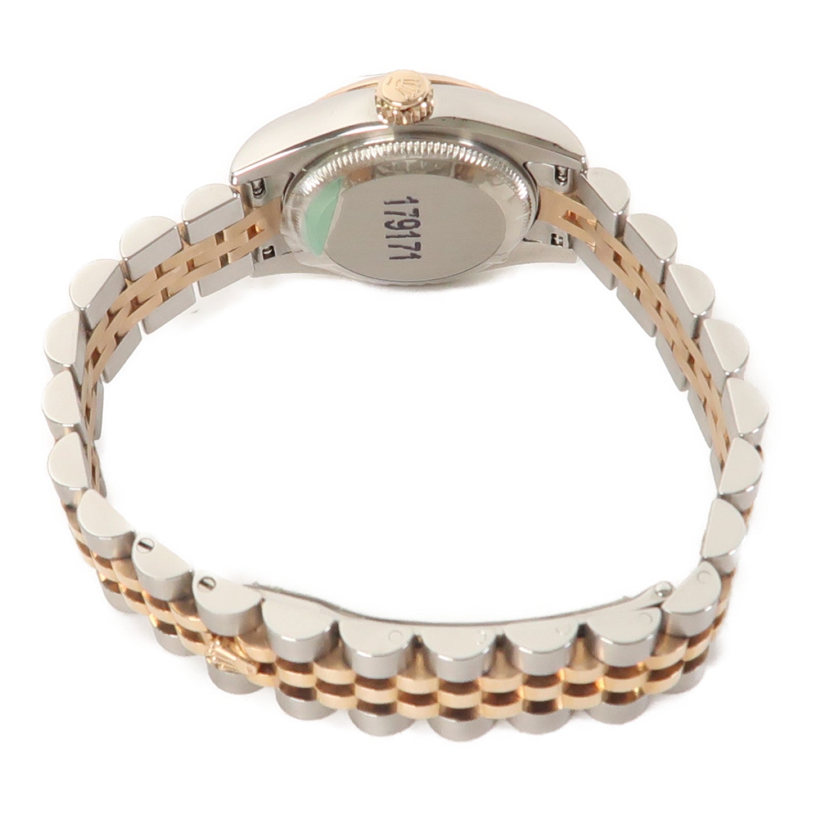 ROLEX 18K玫瑰金/不鏽鋼 Datejust自動機芯手錶白色