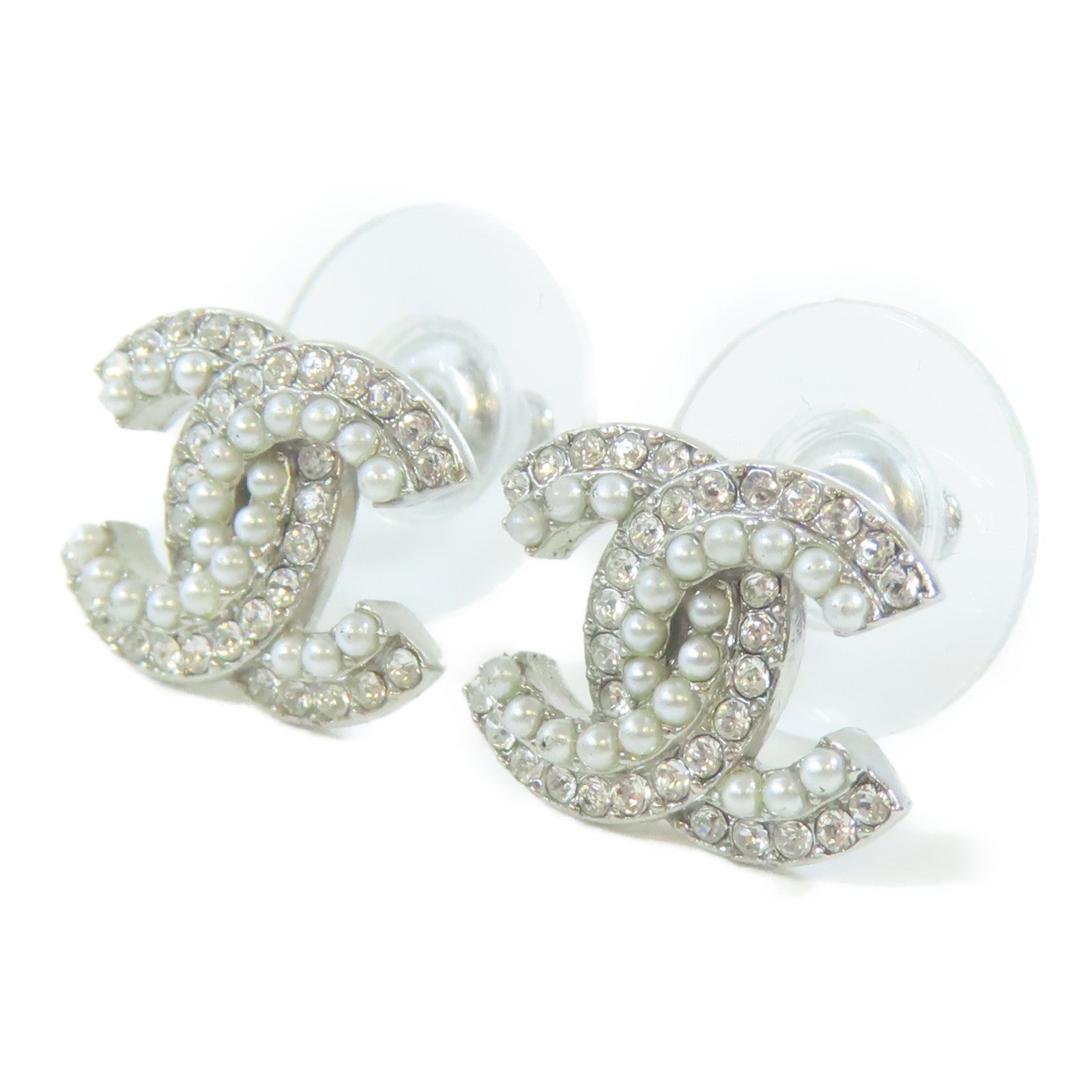 CHANEL 金屬Earrings耳環銀色
