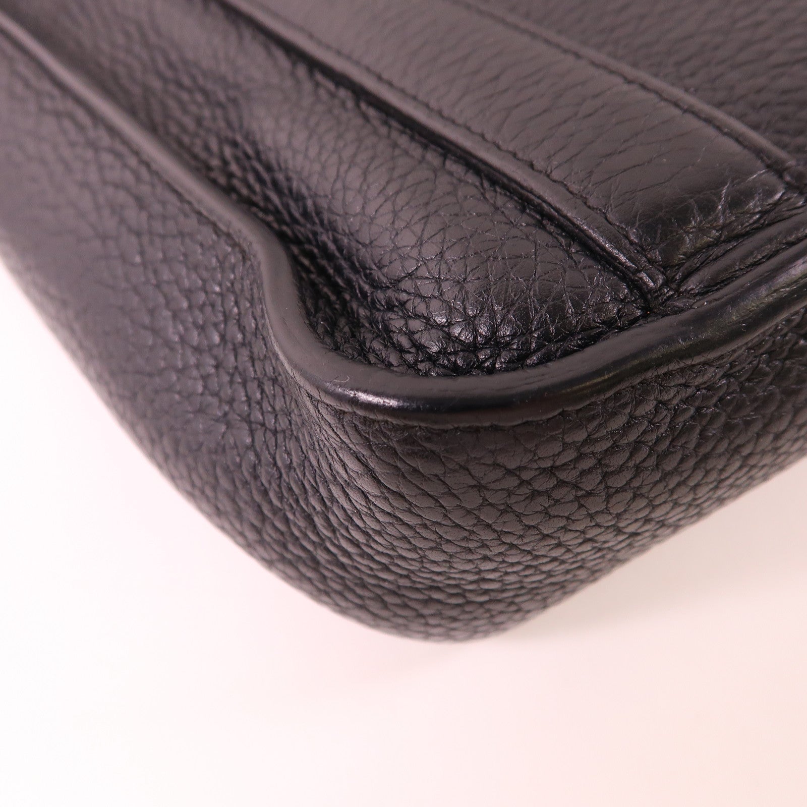 HERMES Clemence皮革Steve 27肩背袋89 Noir