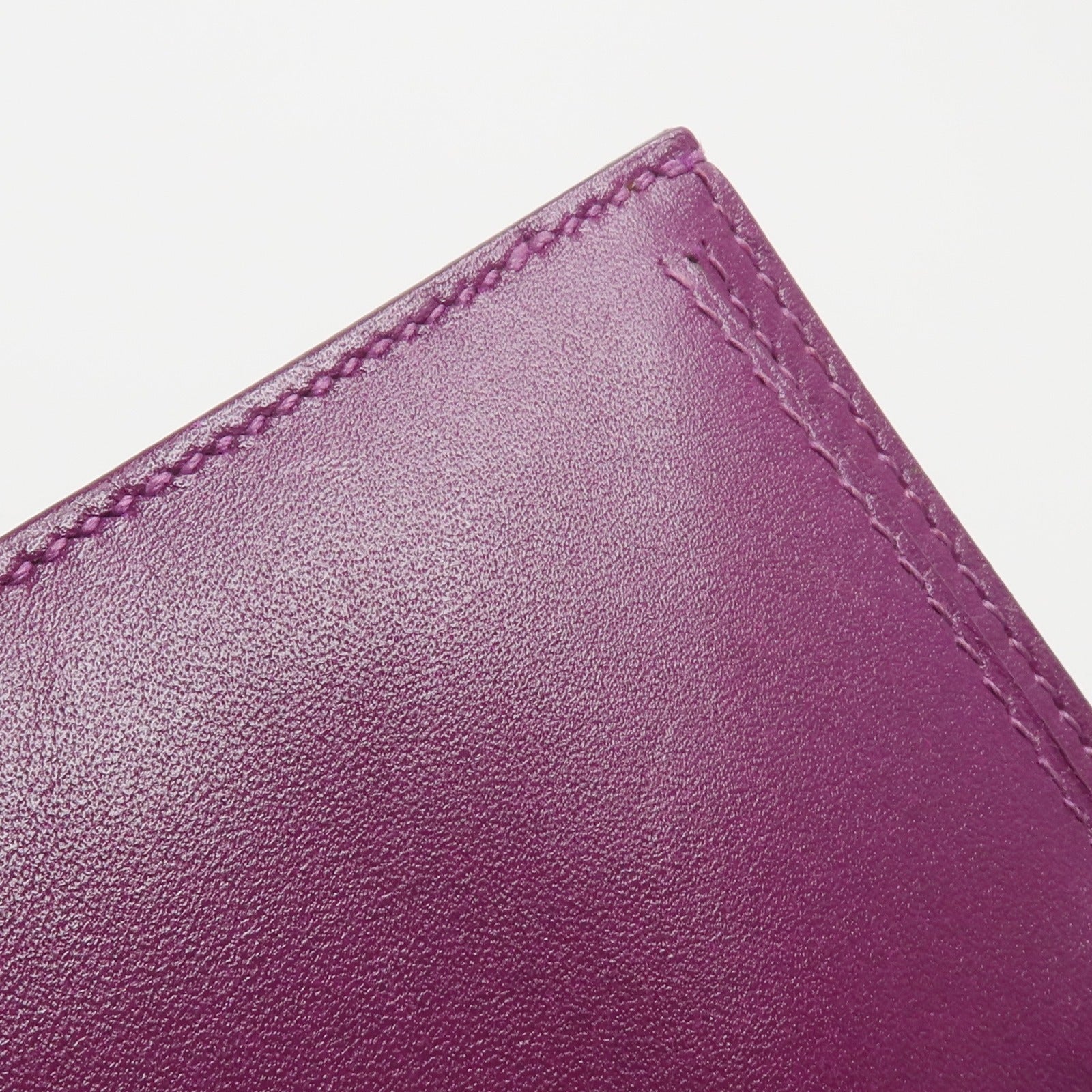 HERMES Tadelakt 皮革/蜥蝪皮革Bearn Compact Wallet錢包Anemone