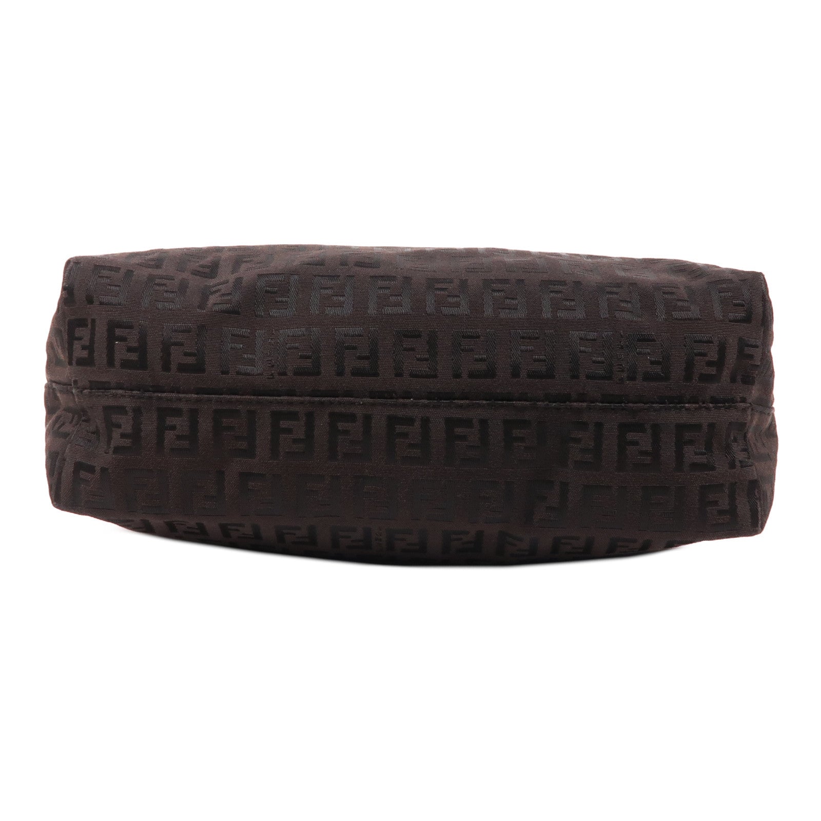 FENDI 帆布Shoulder Bag銀扣肩背袋啡色