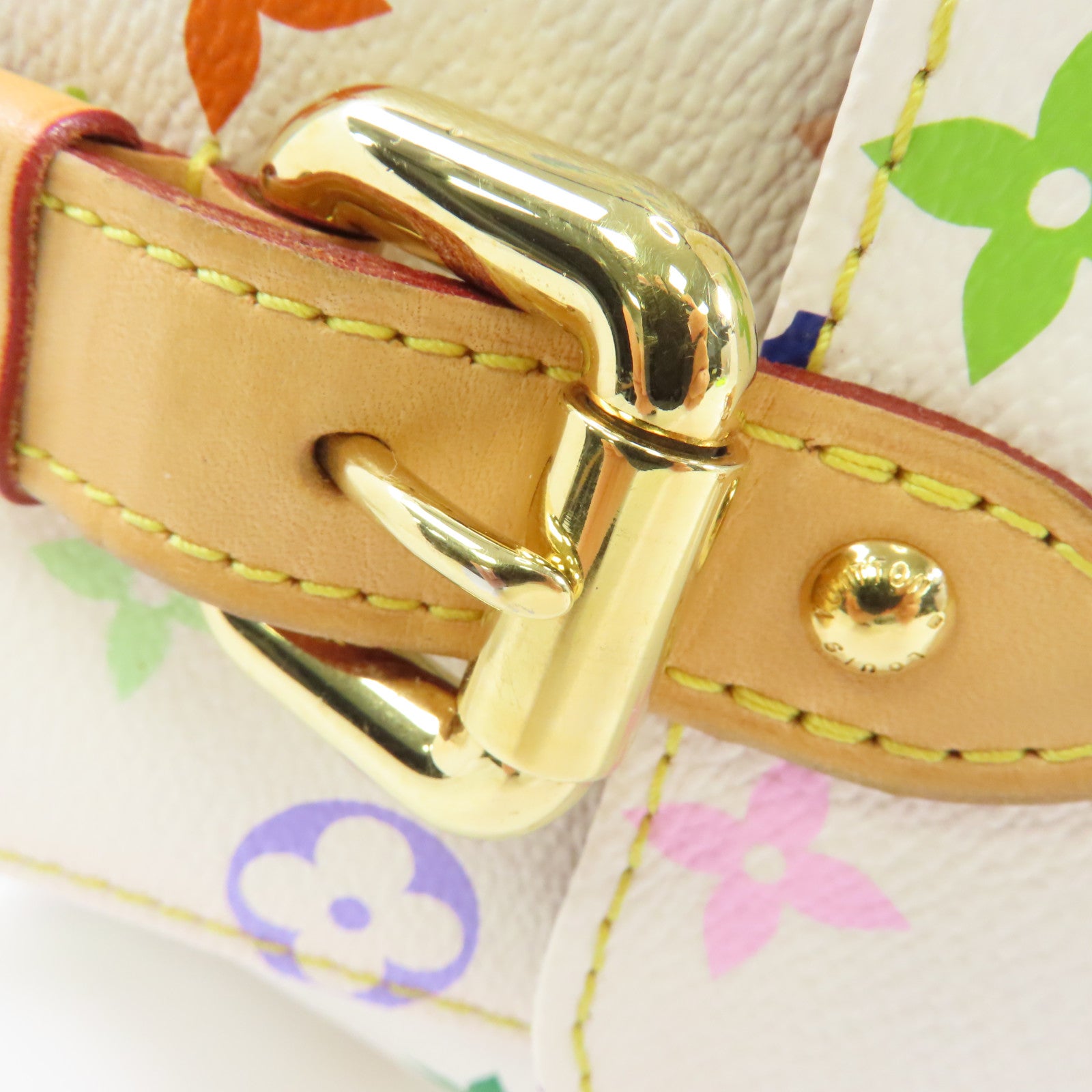 LOUIS VUITTON Monogram Multicolore Petit Noe金扣肩背袋白色/彩色