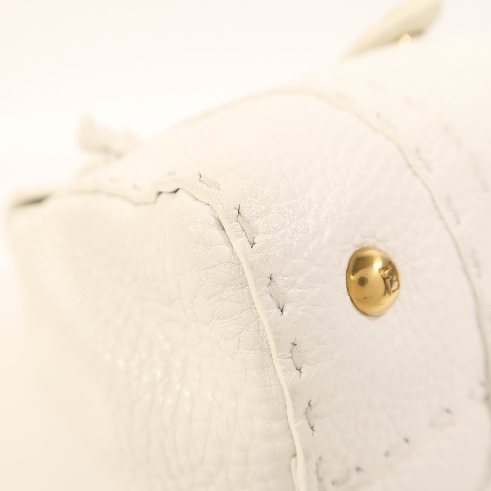 FENDI 牛皮皮革Selleria Linda Bag金扣手挽袋