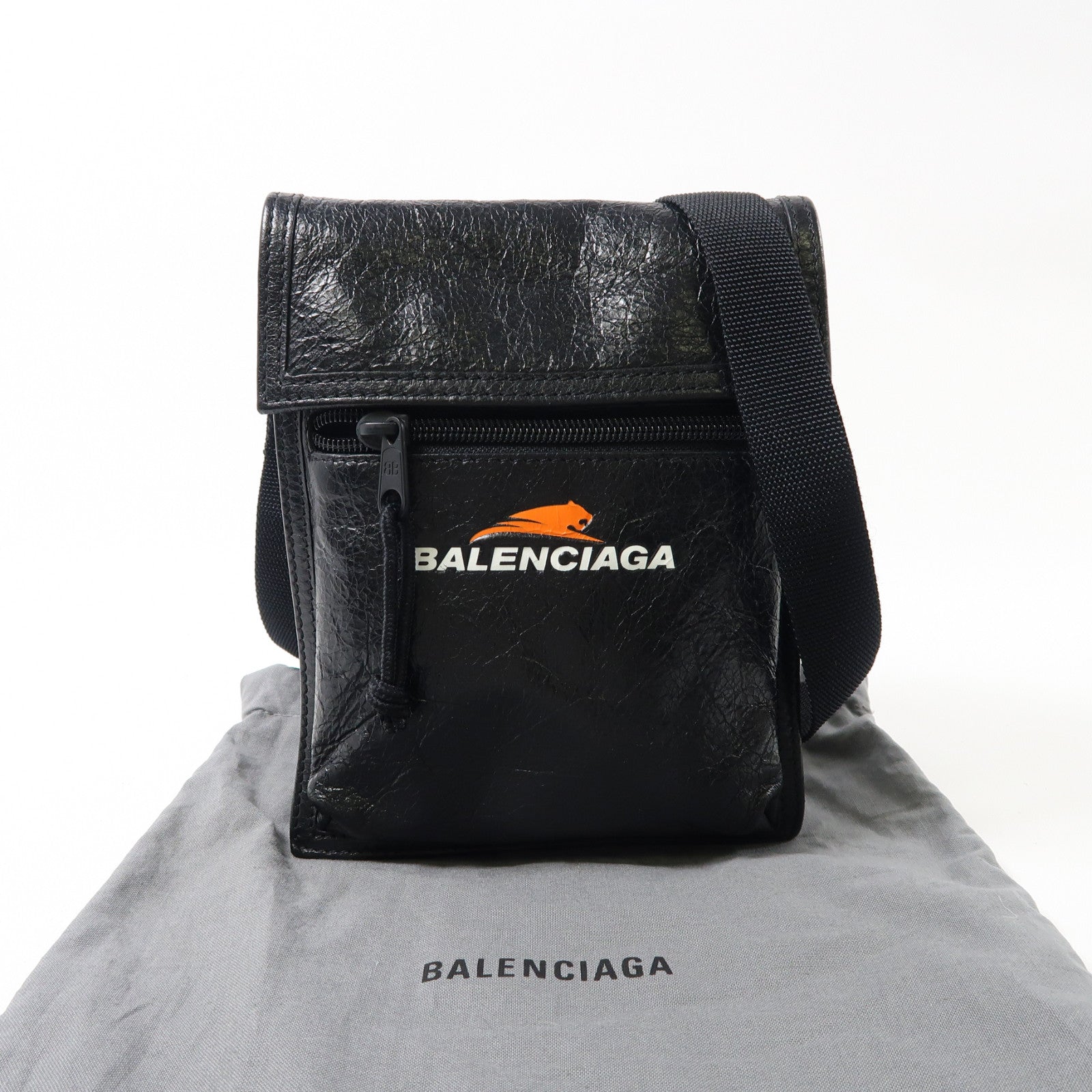 BALENCIAGA 牛皮皮革Shoulder Bag肩背袋黑色