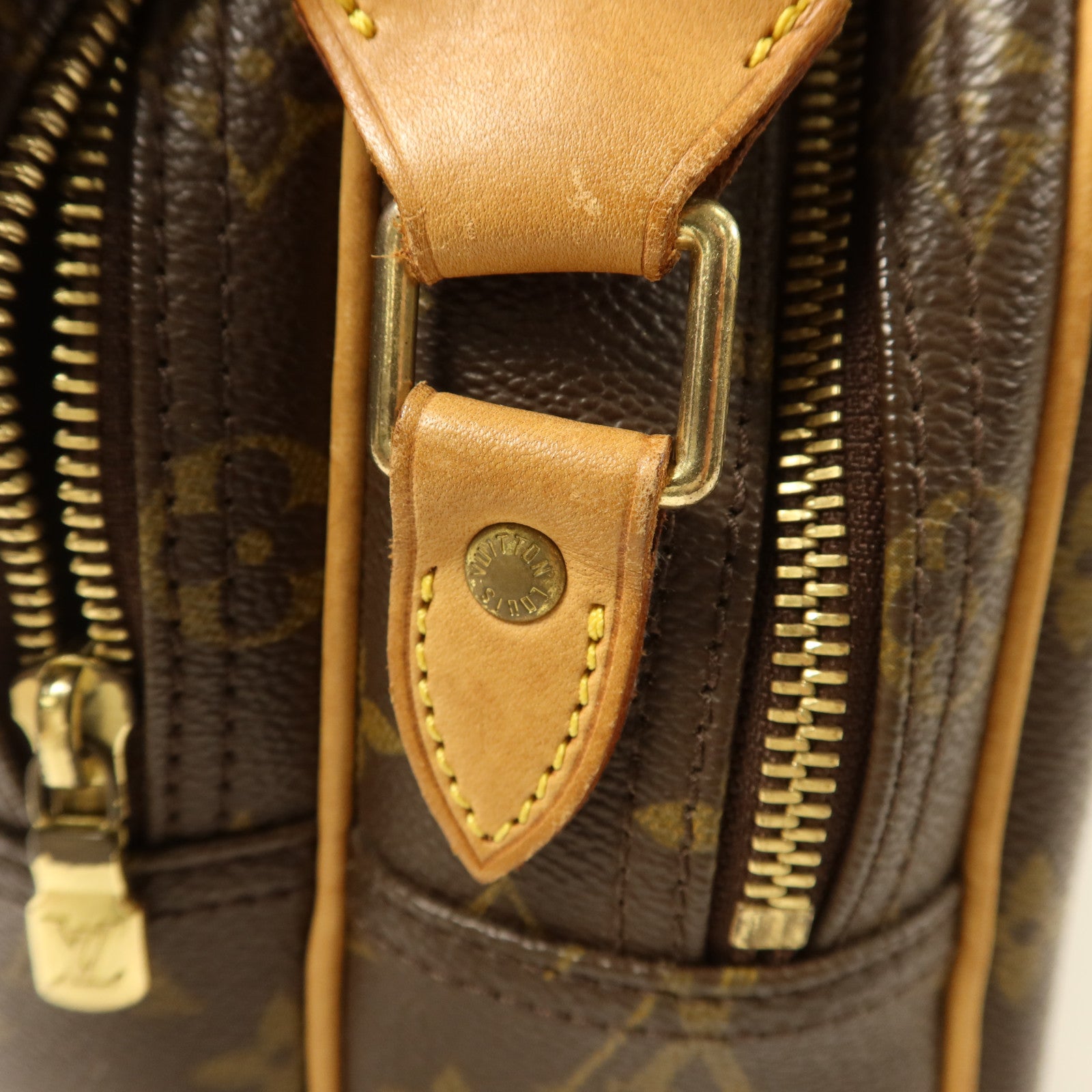 LOUIS VUITTON Monogram Reporter PM金扣肩背袋