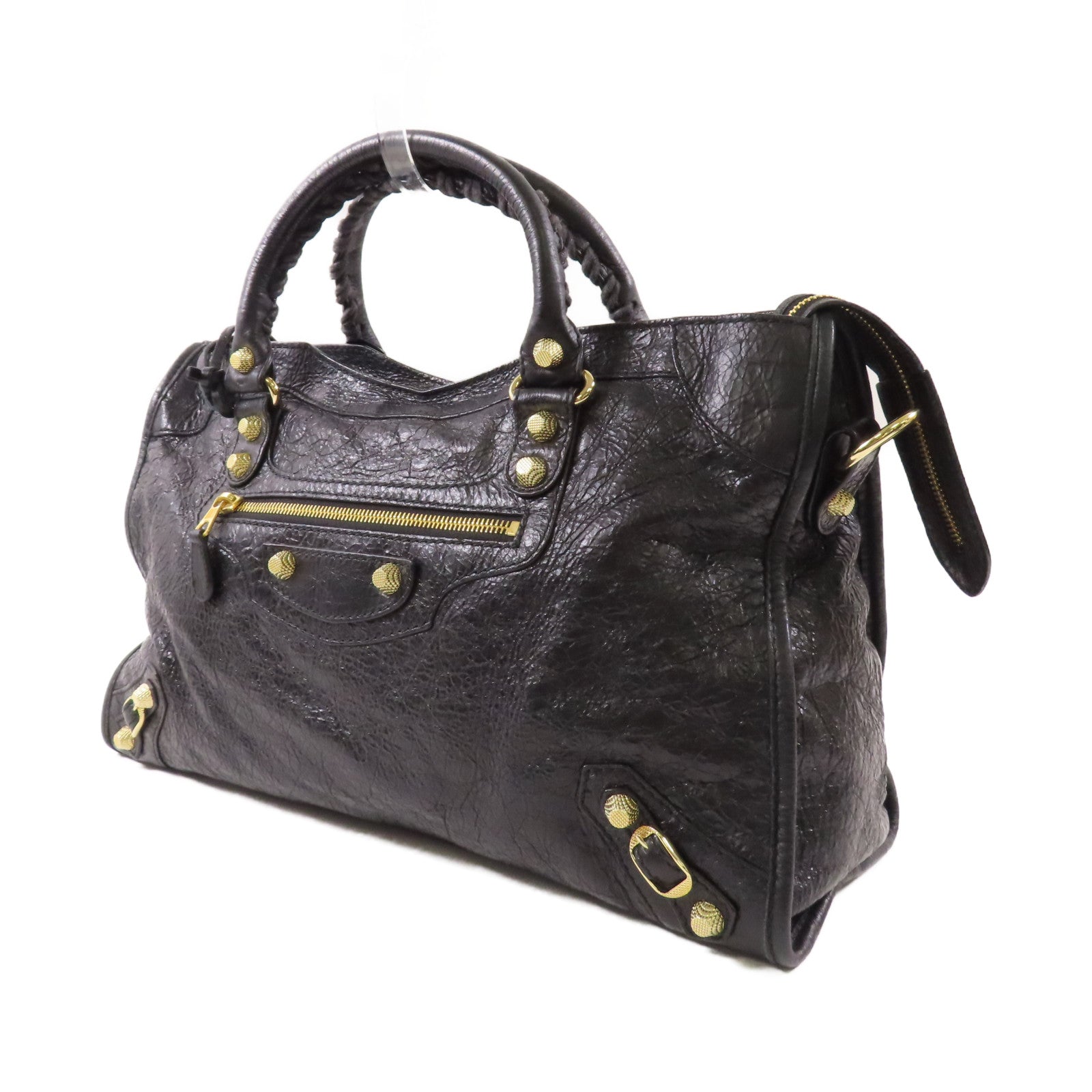 BALENCIAGA 牛皮皮革Giant City金扣手挽肩背兩用袋