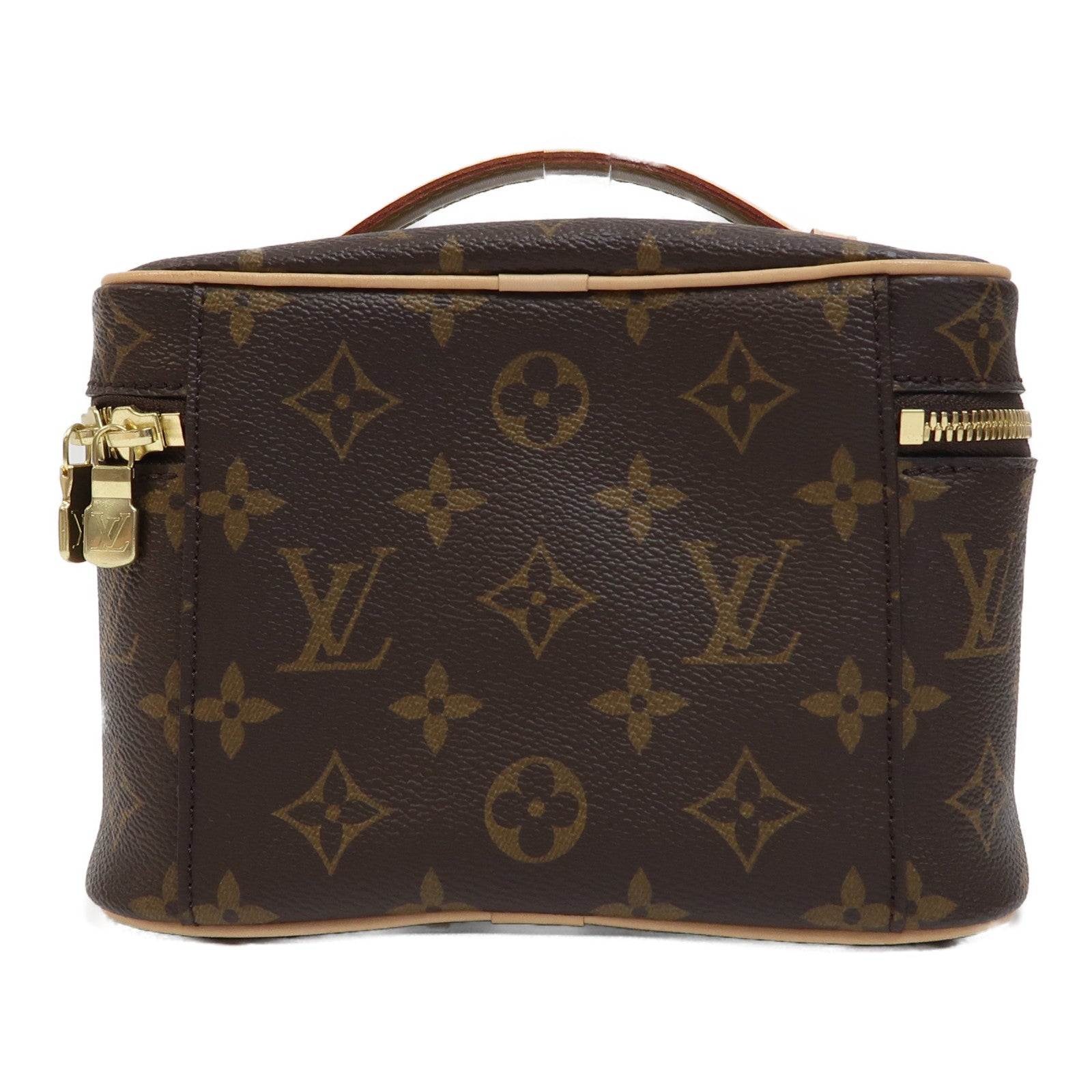 LOUIS VUITTON Monogram Nice Mini金扣手挽袋啡色