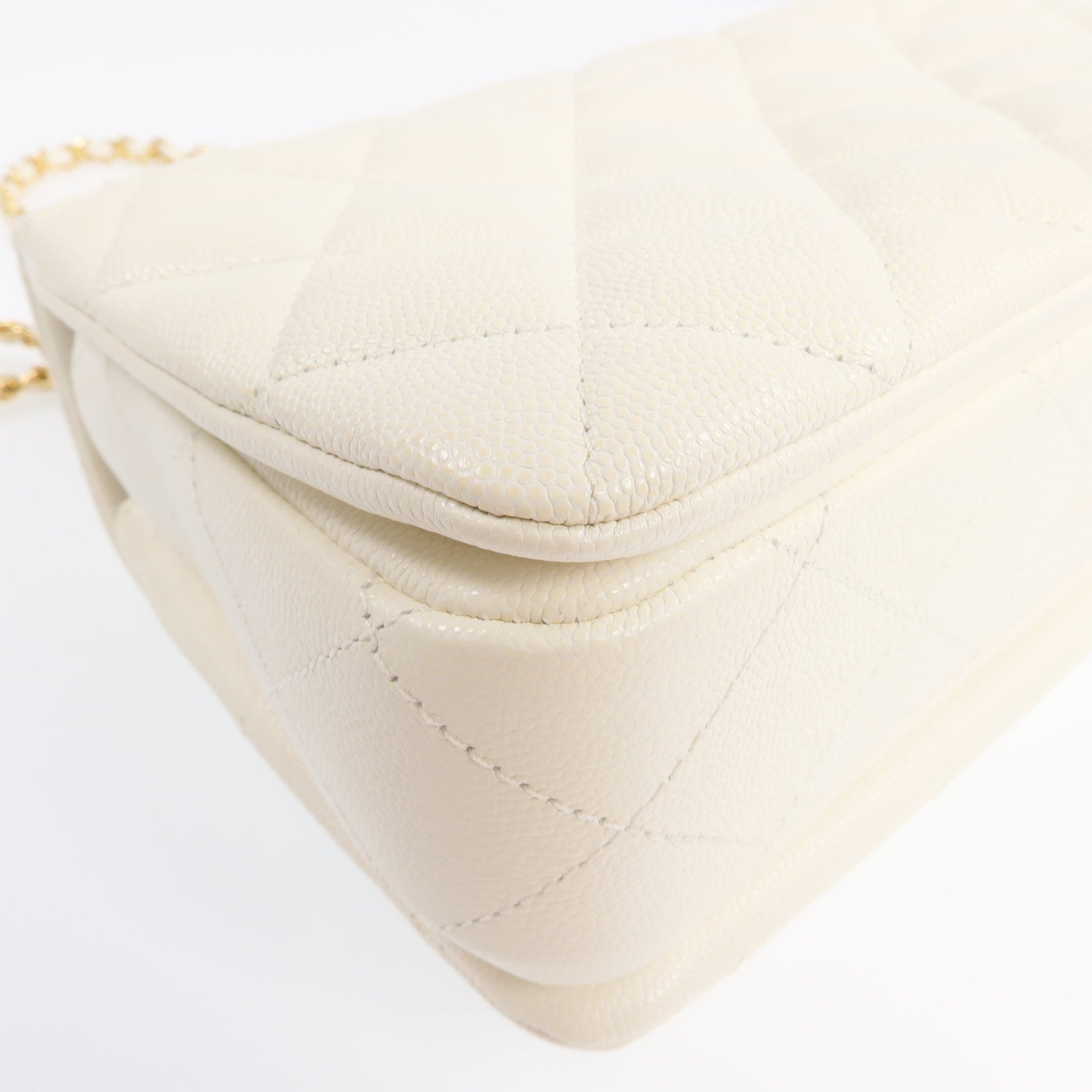 CHANEL 牛皮皮革Chain Shoulder Bag金扣鏈帶肩背袋