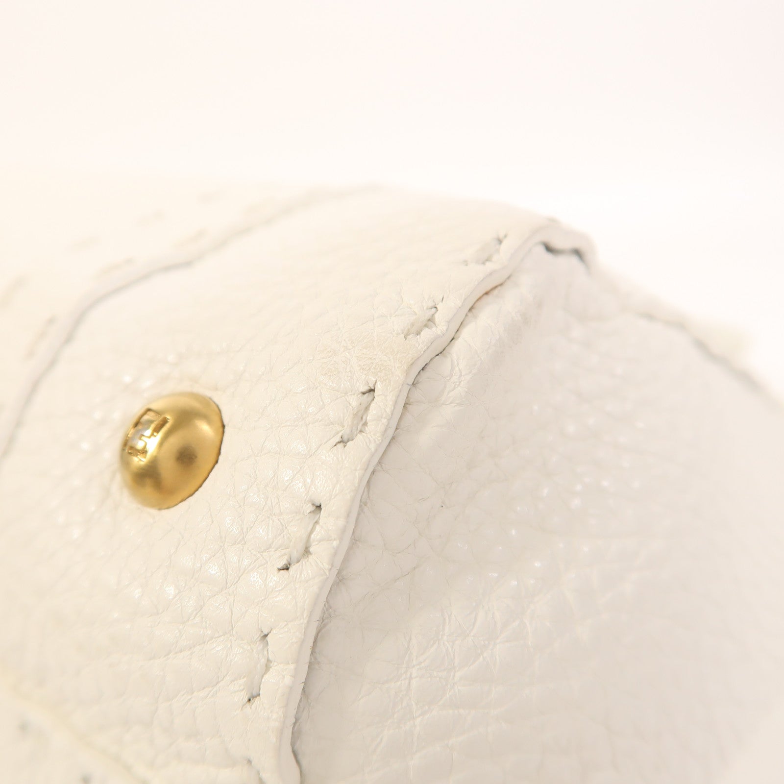 FENDI 牛皮皮革Selleria Linda Bag金扣手挽袋