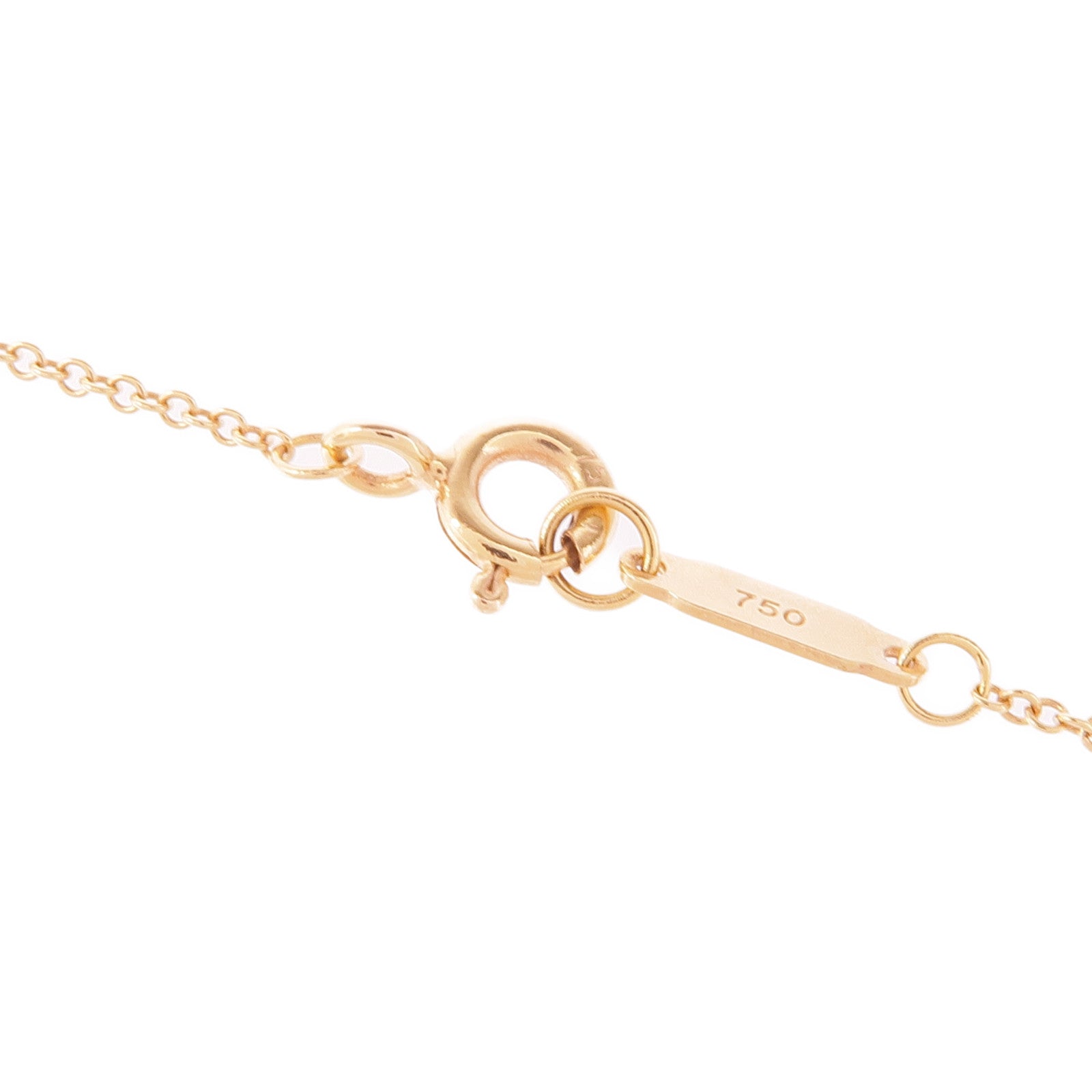 TIFFANY＆CO 18K玫瑰金Lock Necklace鑽石項鍊
