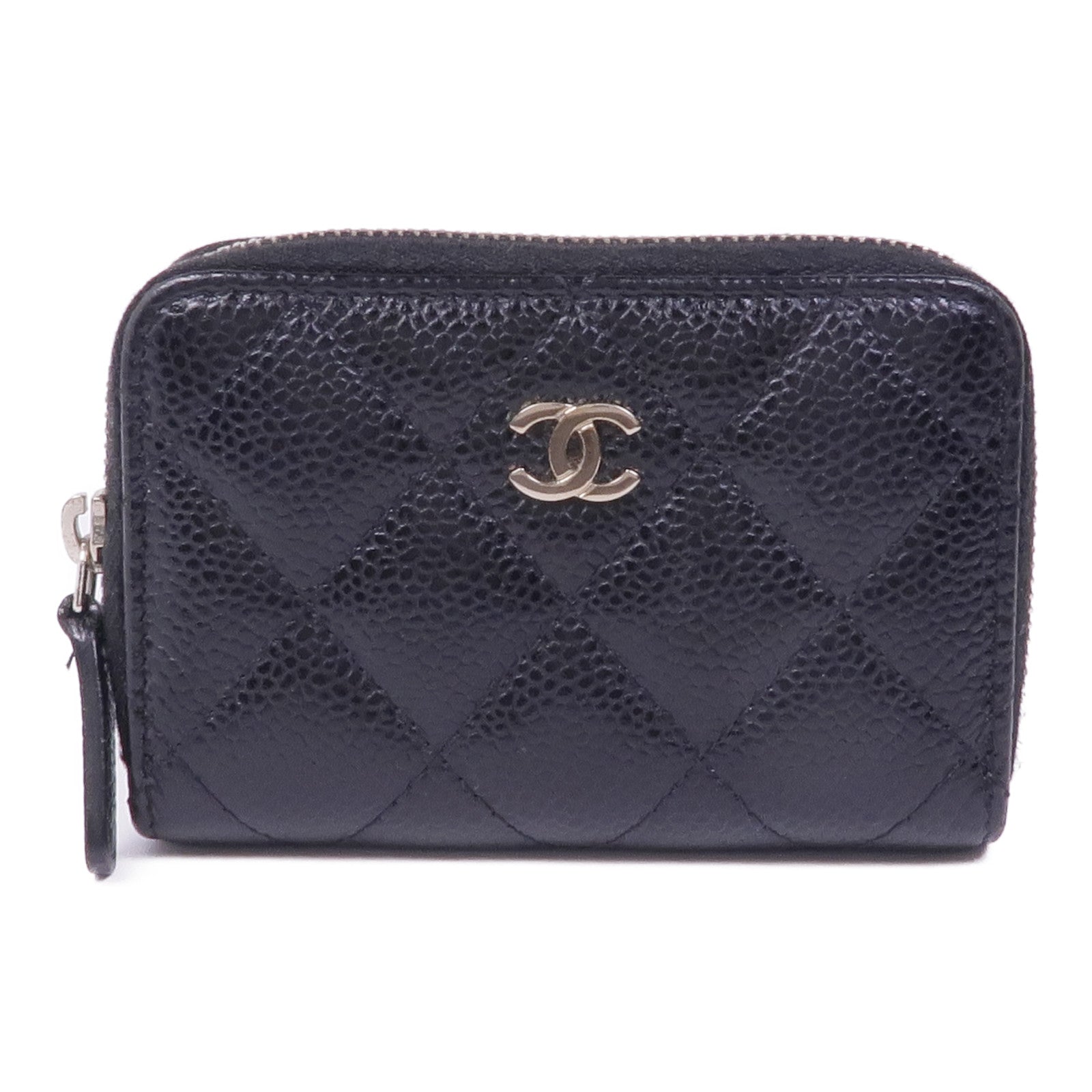 CHANEL 牛皮皮革Coin/Card Case銀扣零錢包/卡片套