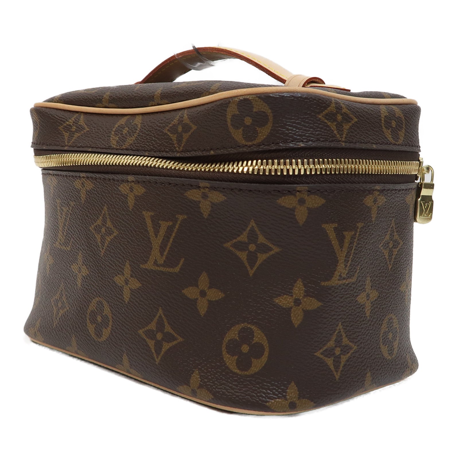 LOUIS VUITTON Monogram Nice Mini金扣手挽袋啡色