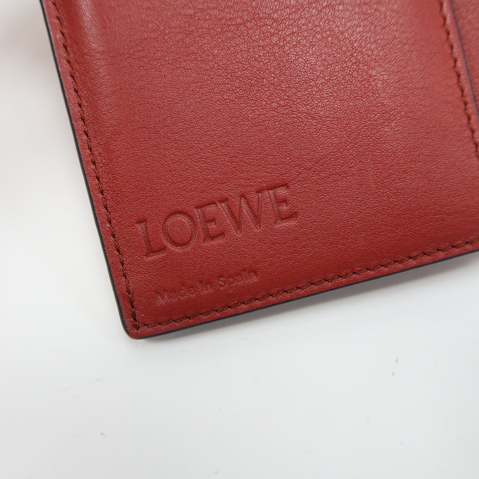 LOEWE 【激減優惠】牛皮皮革Long Wallet銀扣長錢包啡色